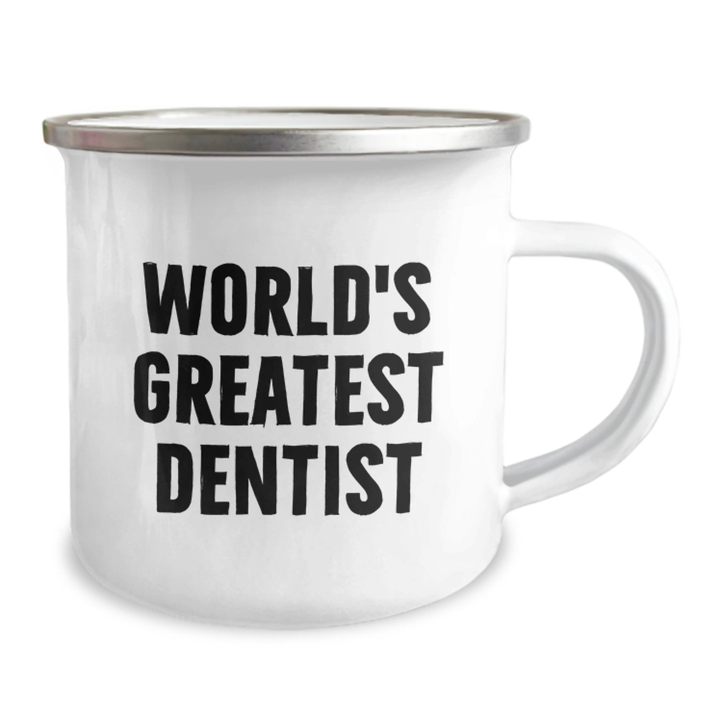 Funny Gifts from Family for World's Greatest Dentist Camping Mug - Unique Father's Day Unique Gifts, Inspirational Quote, 12 oz Stainless Steel Mug - Image 2