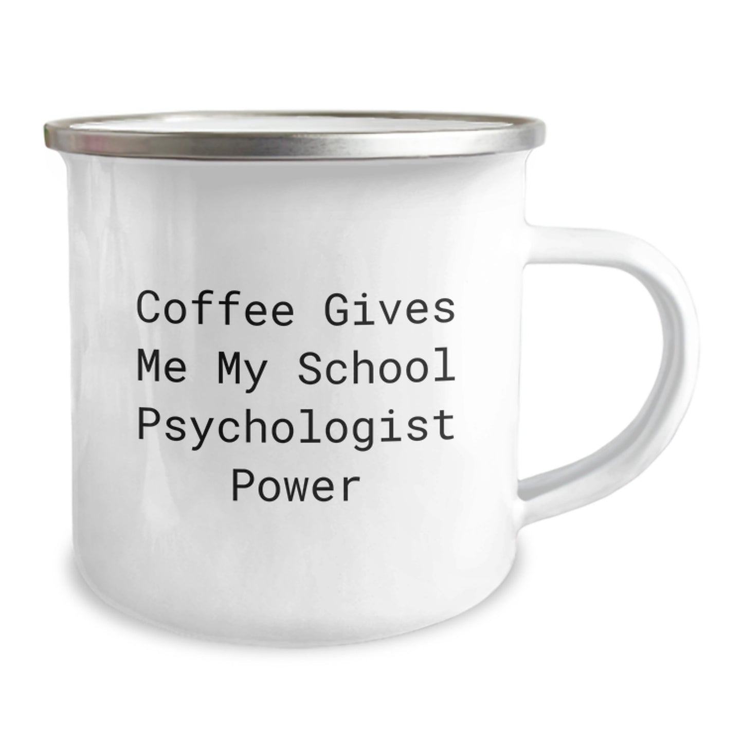Funny School Psychologist Gifts from Men to Women - Camping Mug, Coffee Gives Me Power, Christmas Unique - Image 2