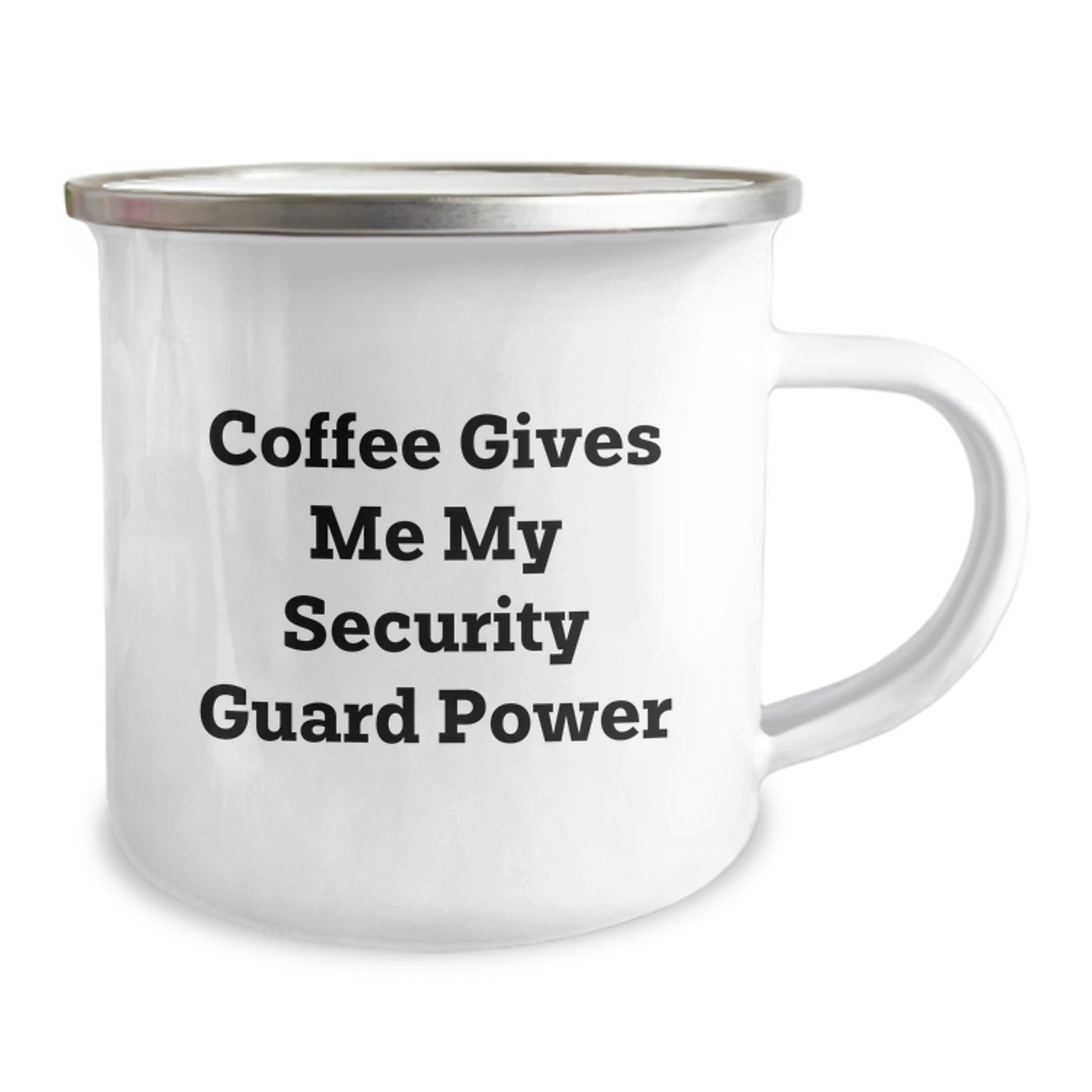 Funny Security Guard Gifts from Friends, Funny Security Guard Graduation Unique Gifts for Men, Coffee Gives Me My Security Guard Power Stainless Steel Camping Mug - Image 2
