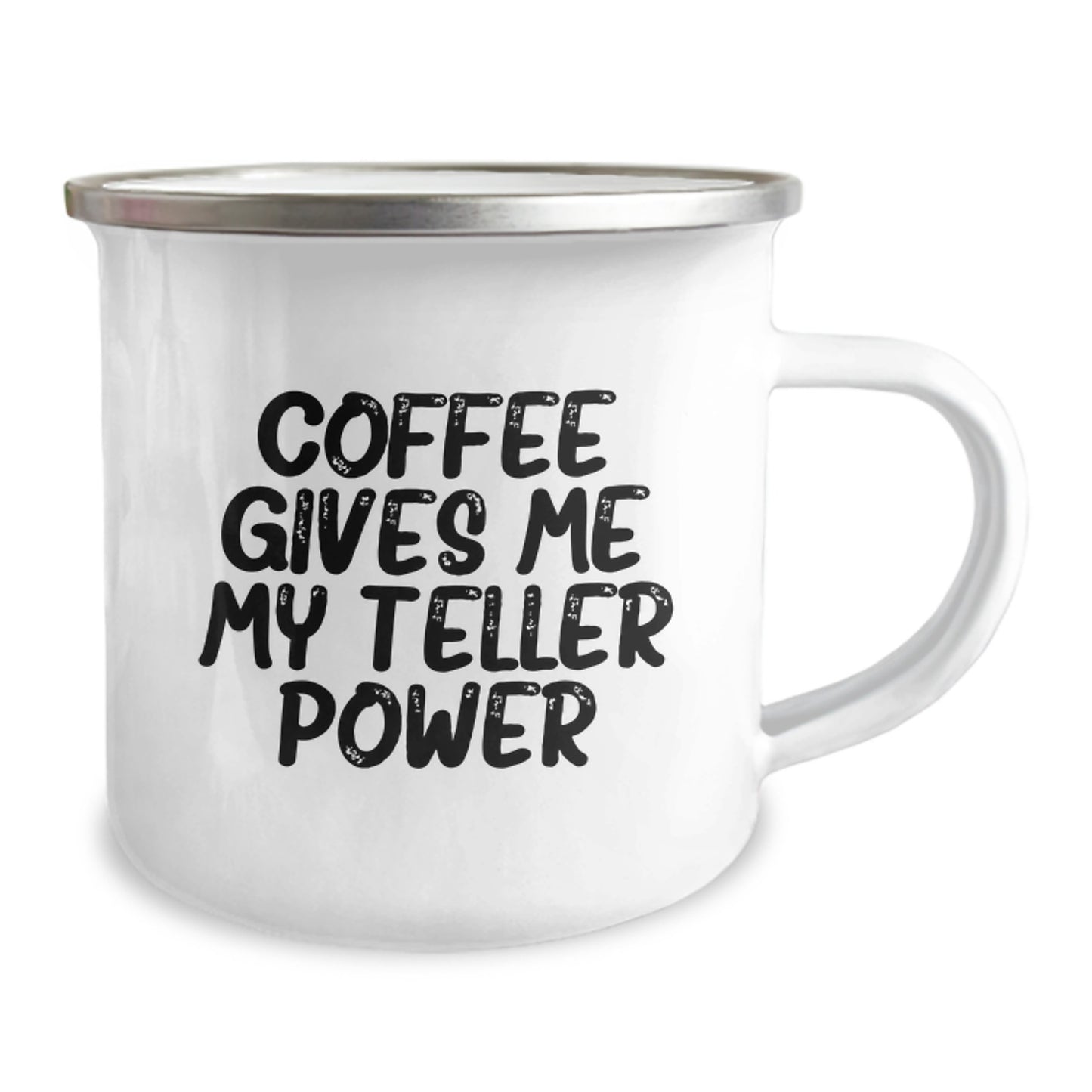 Teller Power Coffee Mug Gifts from Friends for Birthday, Funny Camping Mug 'Coffee Gives Me My Teller Power' - Image 2