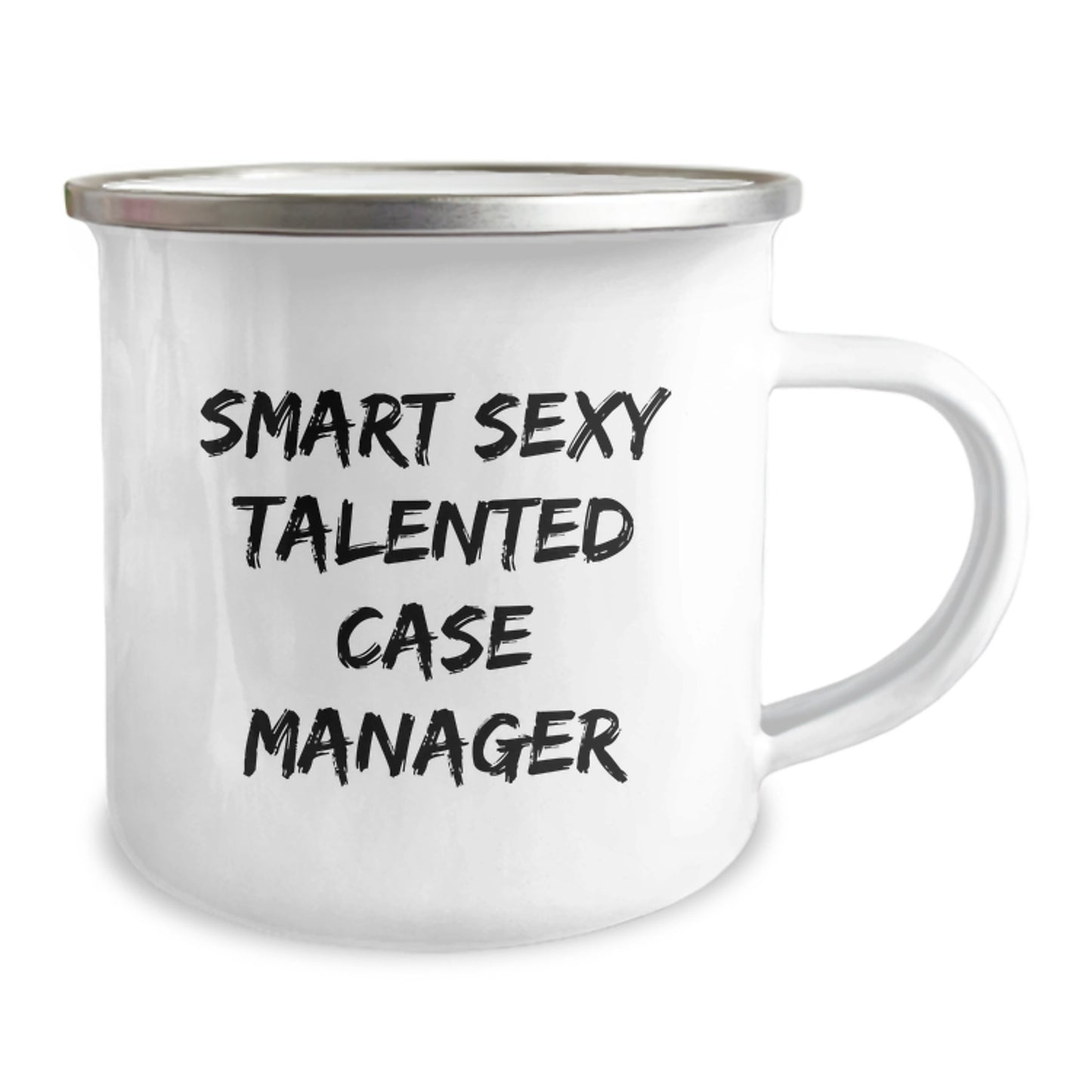 Funny Case Manager Gifts from Men, Christmas Unique Gifts for Case Managers, Camping Mug with Smart Sexy Talented Quote - Image 2