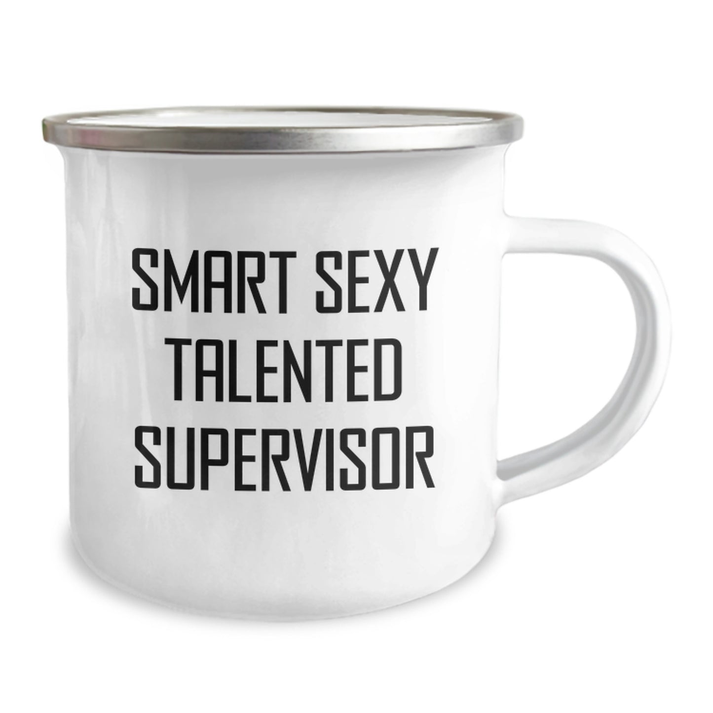 Funny Supervisor Gifts for Men or Women, Smart Sexy Talented Supervisor Quote, 12 oz Camping Mug for Graduation - Image 2