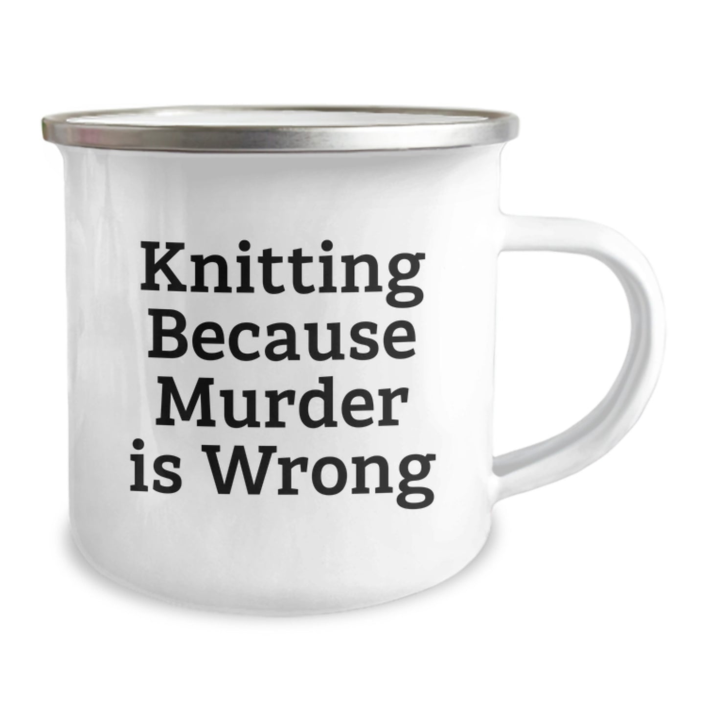 Funny Knitting Gifts for Women, Knitting Because Murder Is Wrong, Birthday Unique Gifts from Friend - Image 2