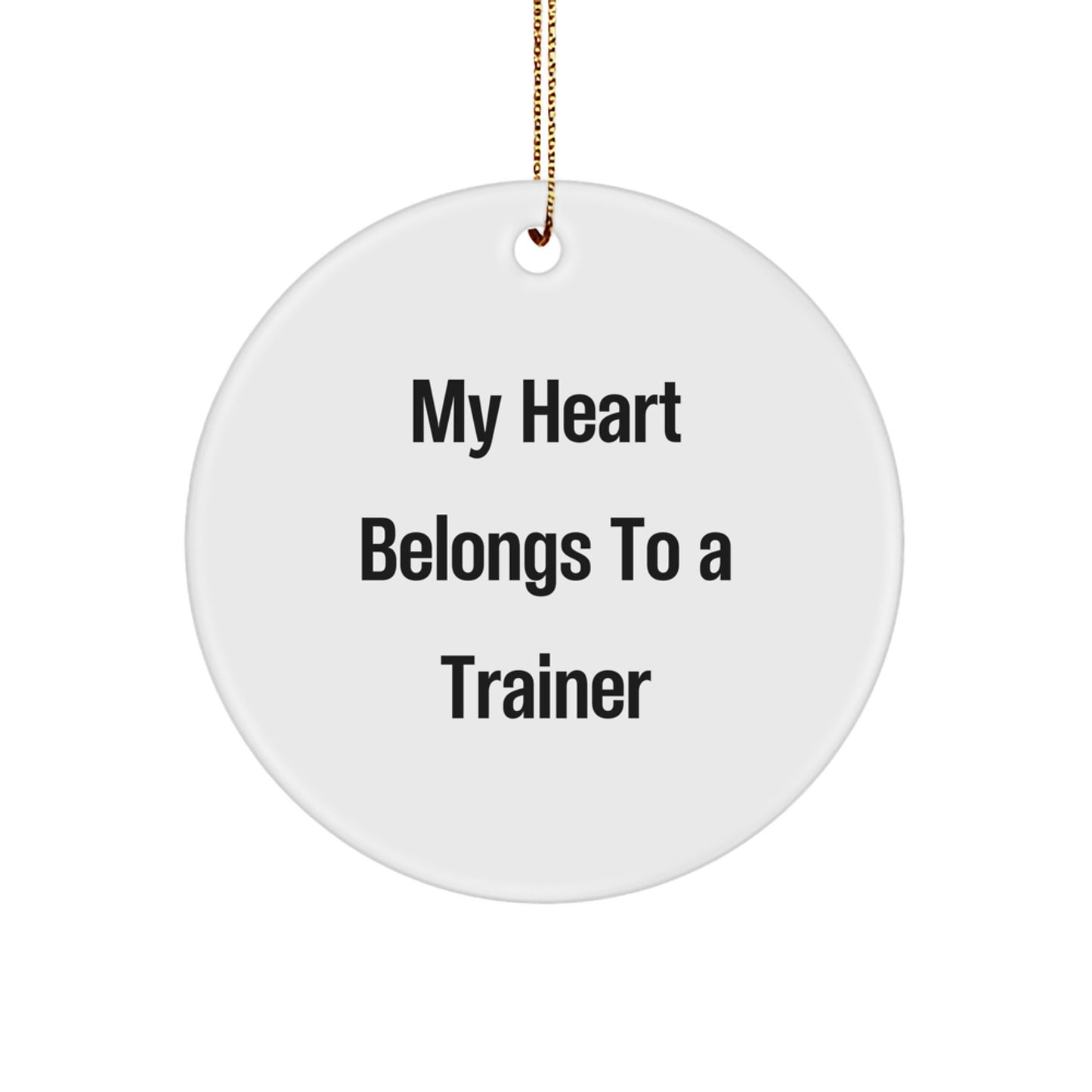 Funny Trainer Gifts from Men to Trainer Friends for Christmas Unique Circle Ornament - Image 1