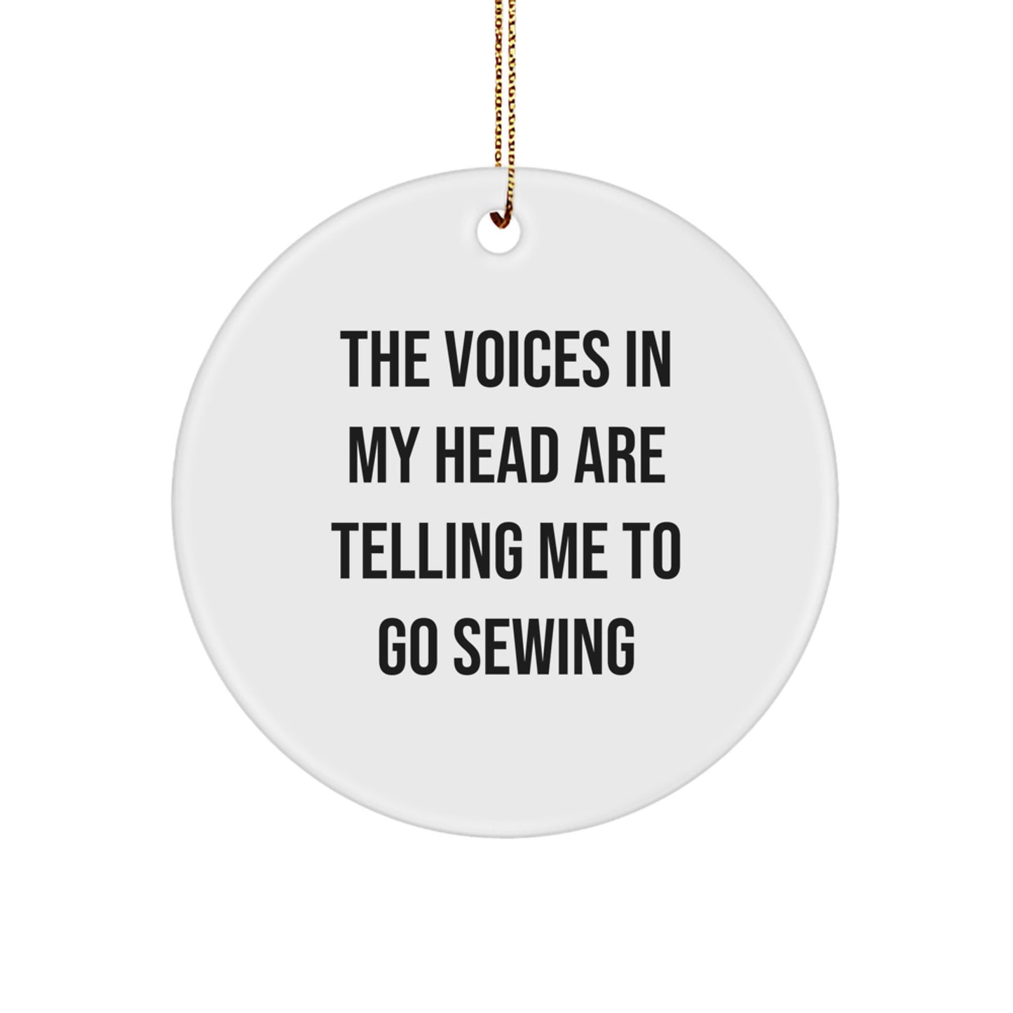 Funny Sewing Circle Ornament Gifts from Family for Christmas Unique Sewing Lovers - Image 1
