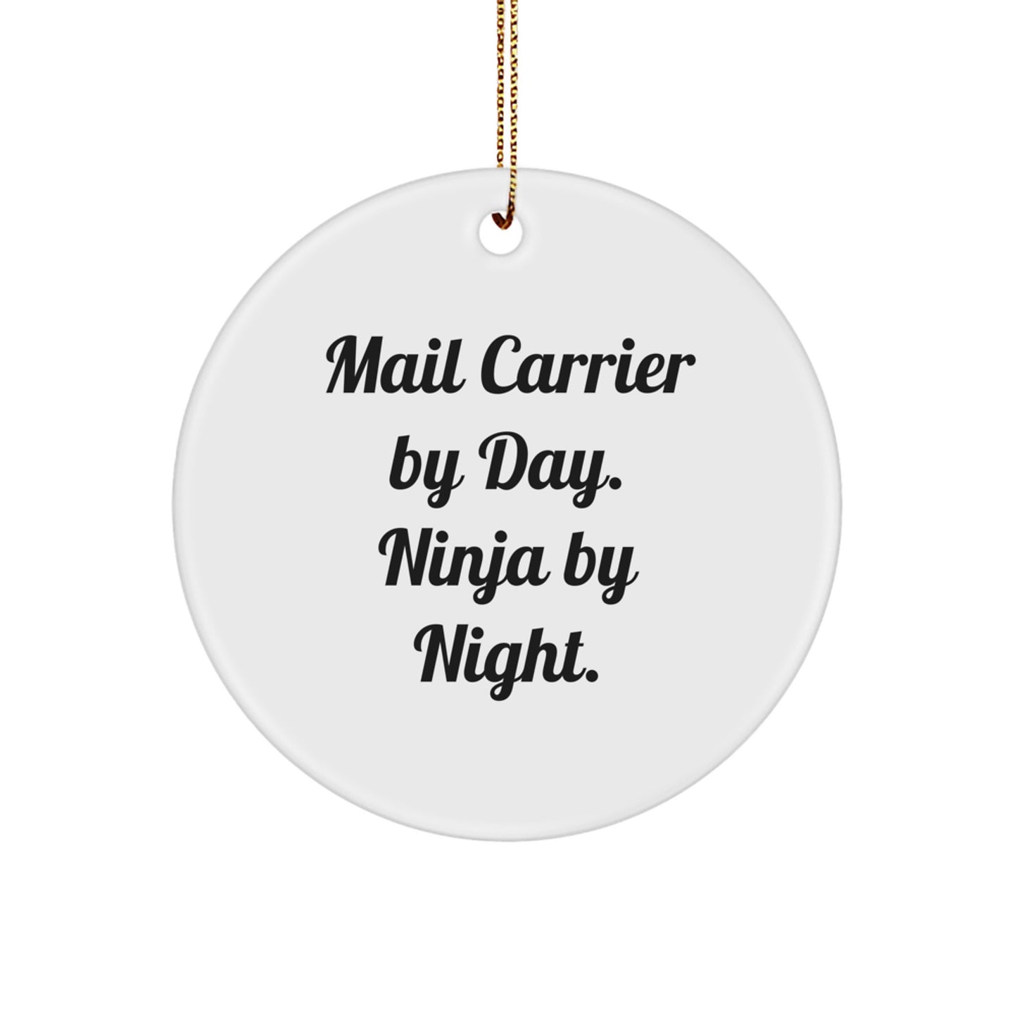 Mail Carrier Gifts from Friends - Christmas Unique Circle Ornament - Image 1