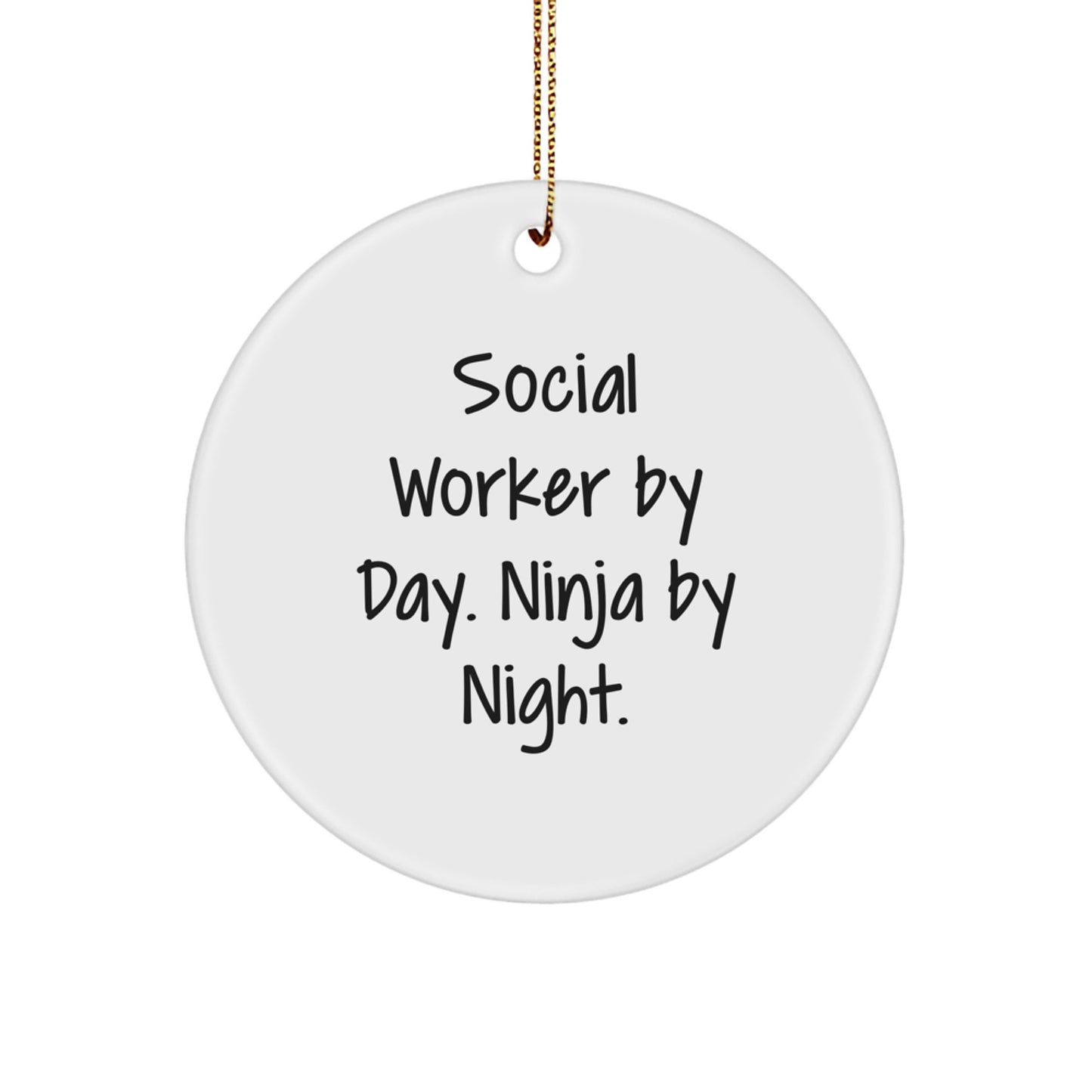 Funny Social Worker Gifts for Men and Women - Social Worker By Day. Ninja By Night. Christmas Unique Present - Image 1