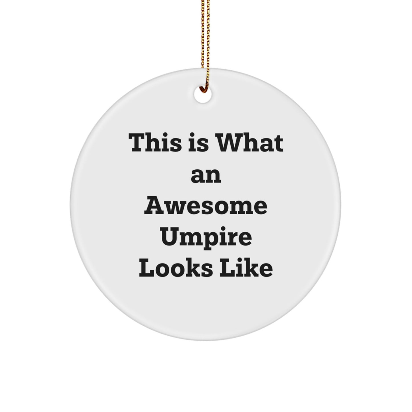 Umpire Gifts from Friends This Is What An Awesome Umpire Looks Like Circle Ornament for Christmas - Image 1