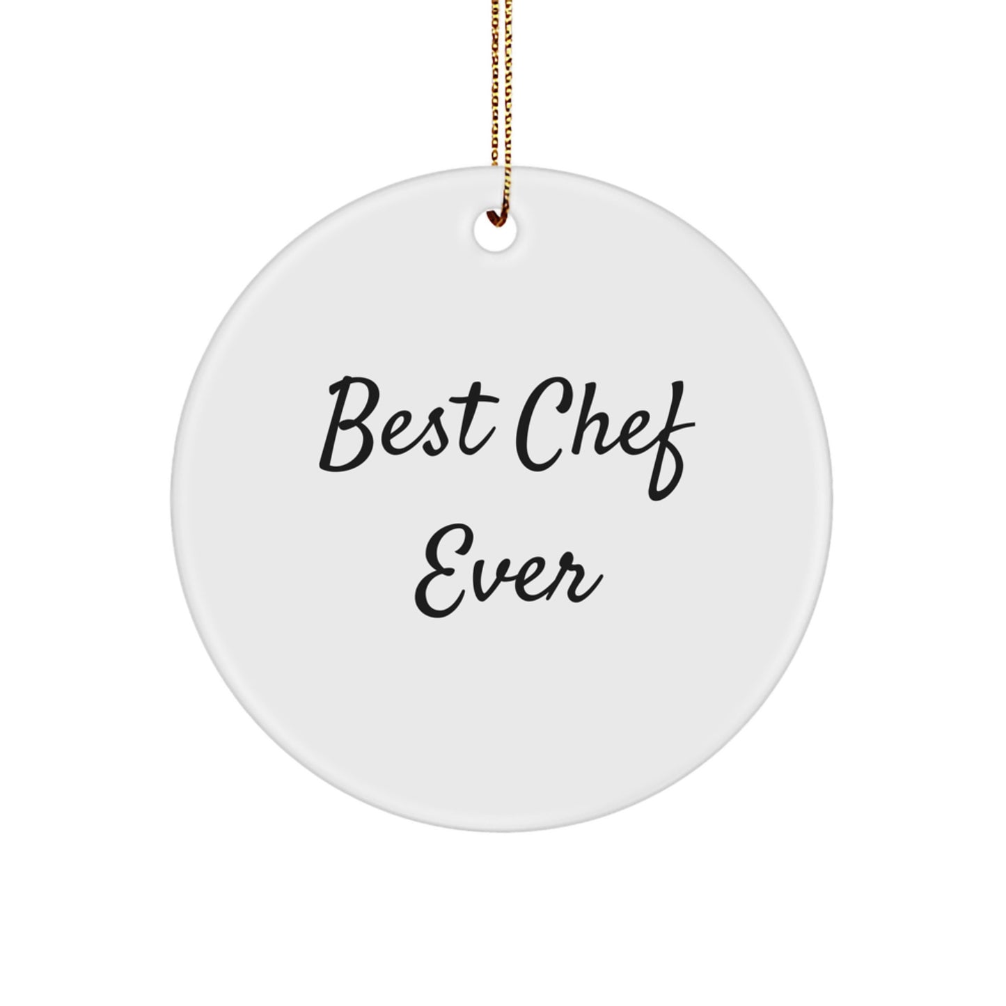 Best Funny Chef Gifts from Friends for Christmas Unique Circle Ornament - Image 1