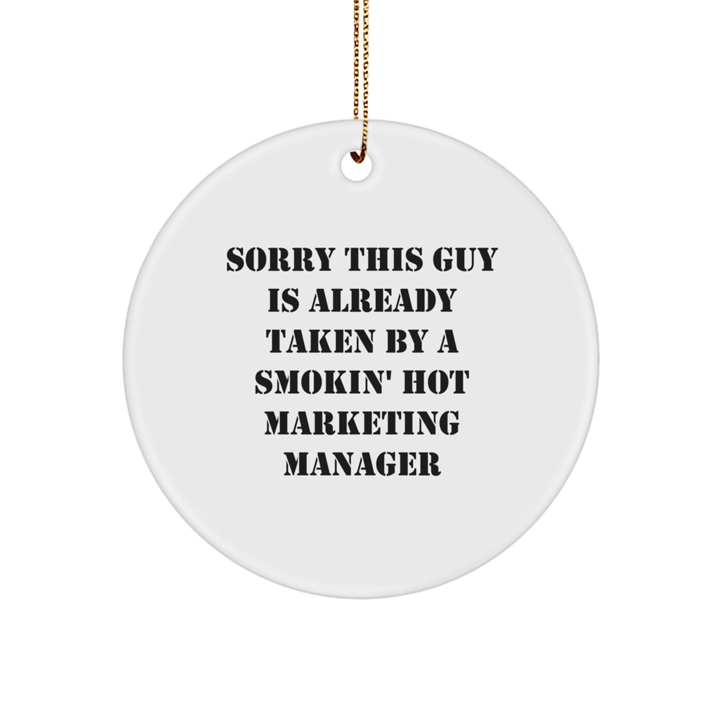 Funny Marketing Manager Circle Ornament Gifts from Friends for Christmas Unique Decoration - Image 1