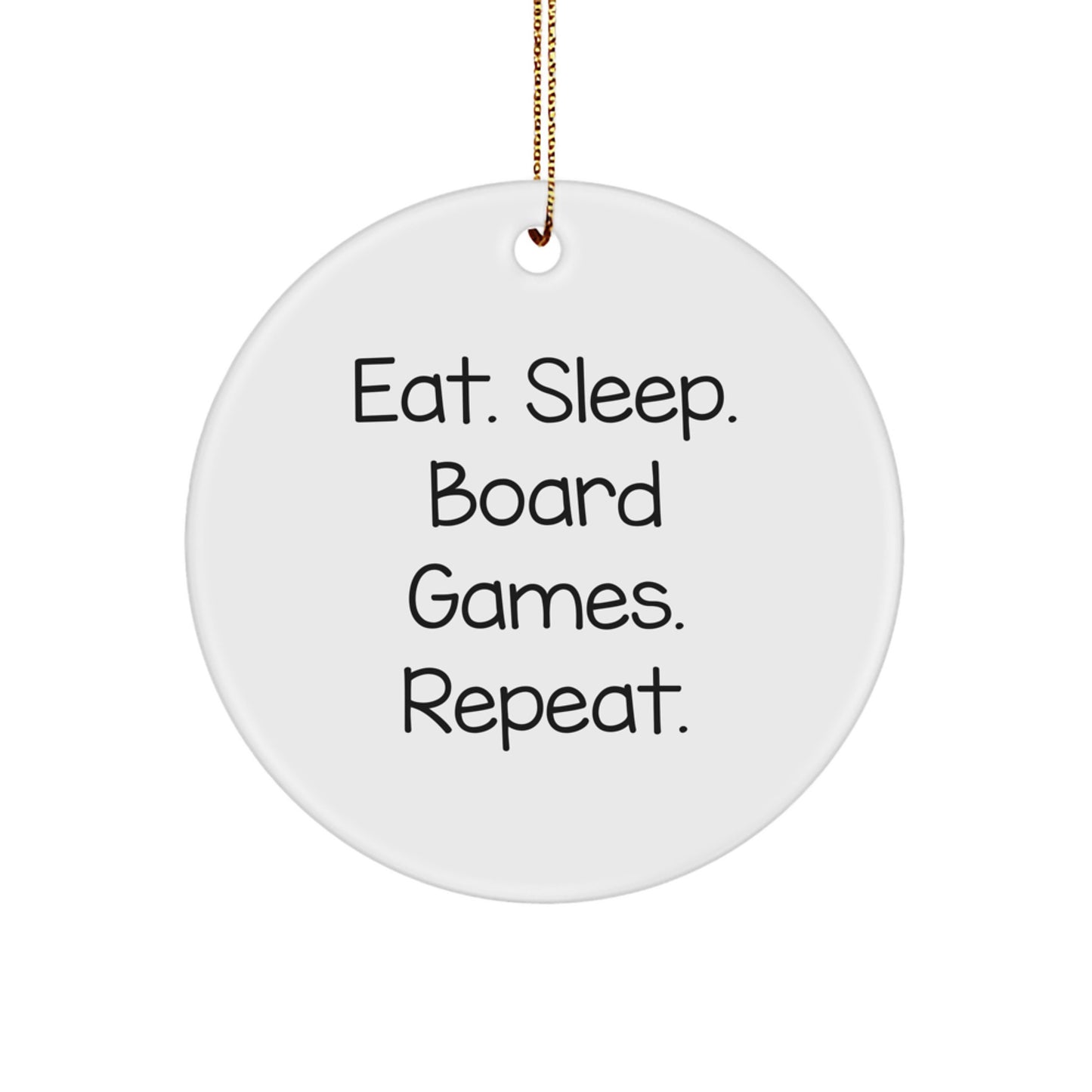 Funny Board Games Circle Ornament Gifts for Men Women Friends Family Christmas Unique Decorations - Image 1