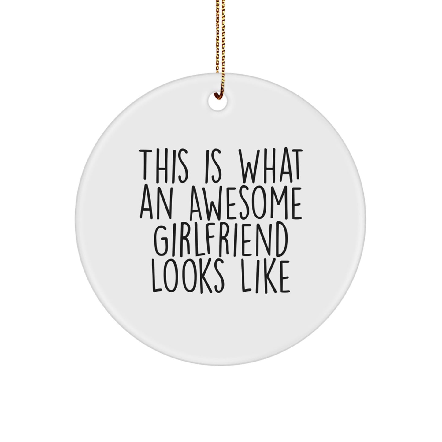 Funny Sweetheart Gifts from Men to Christmas Circle Ornament This Is What An Awesome Looks Like - Image 1