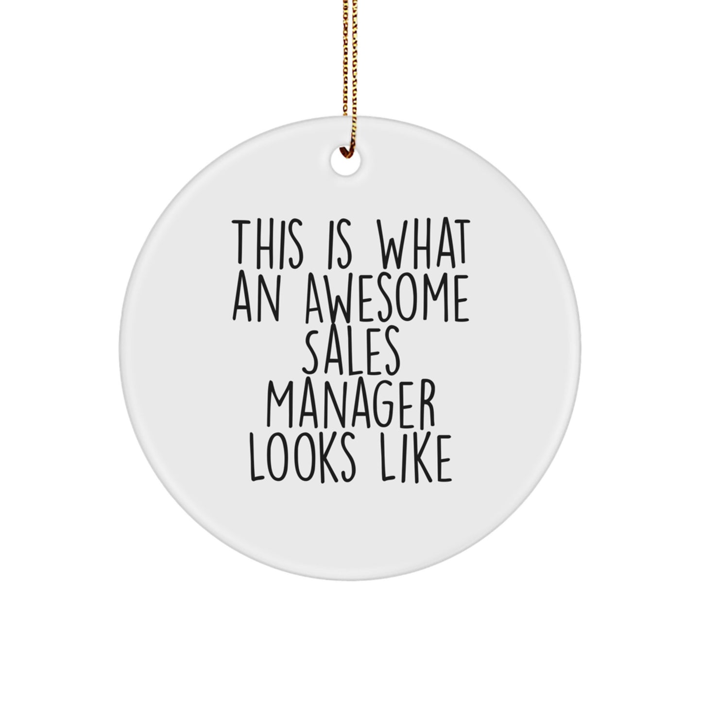 Funny Sales Manager Gifts, Inspirational Quote Circle Ornament, Gifts for Sales Managers from Friends, Durable MDF Material, Vibrant Printing, Perfect Christmas Unique Gifts - Image 1
