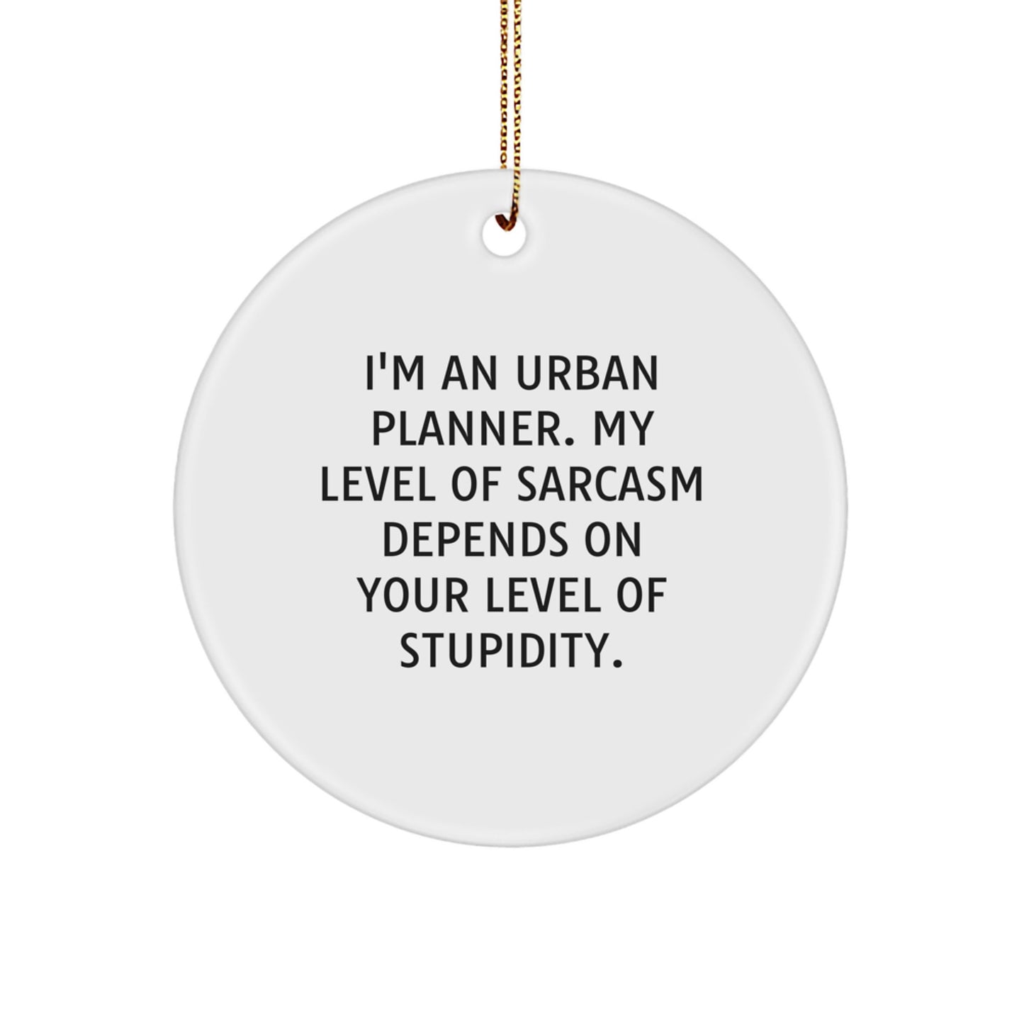 Urban Planner Gifts from Friends, Funny Circle Ornament for Urban Planner Men, Christmas Unique Gifts - Image 1