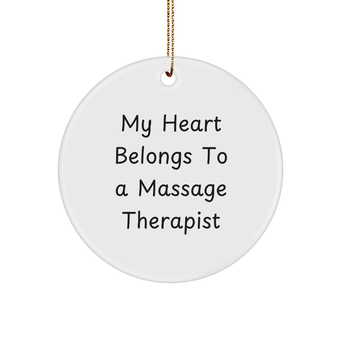 Funny Quote Massage Therapist Gifts from Family Circle Ornament, Unique Christmas Unique Gift for Massage Therapist Men Women Friends Coworkers Family - Image 1