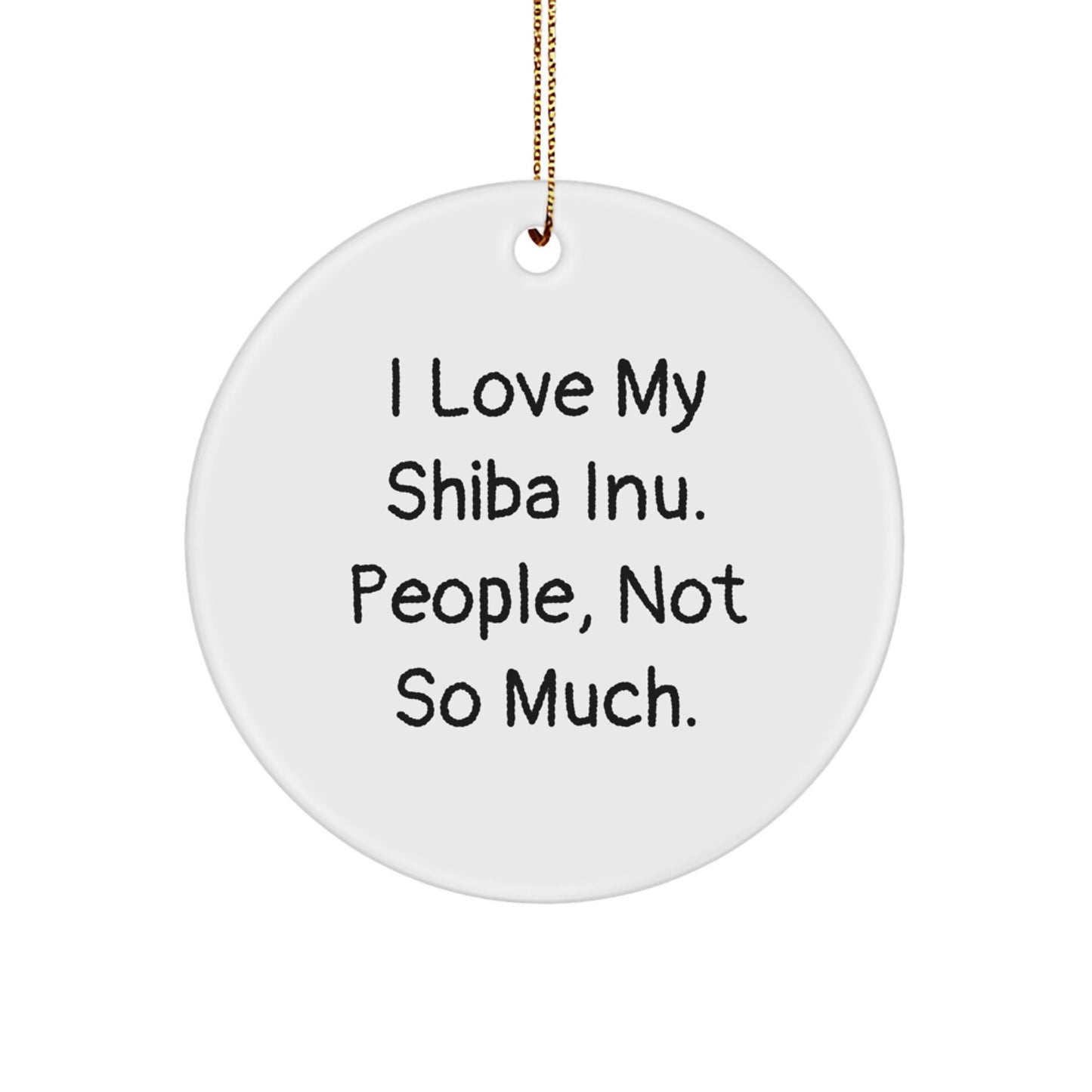 Shiba Inu Dog Lovers Gifts from Friends - Funny Circle Ornament for Christmas - Image 1