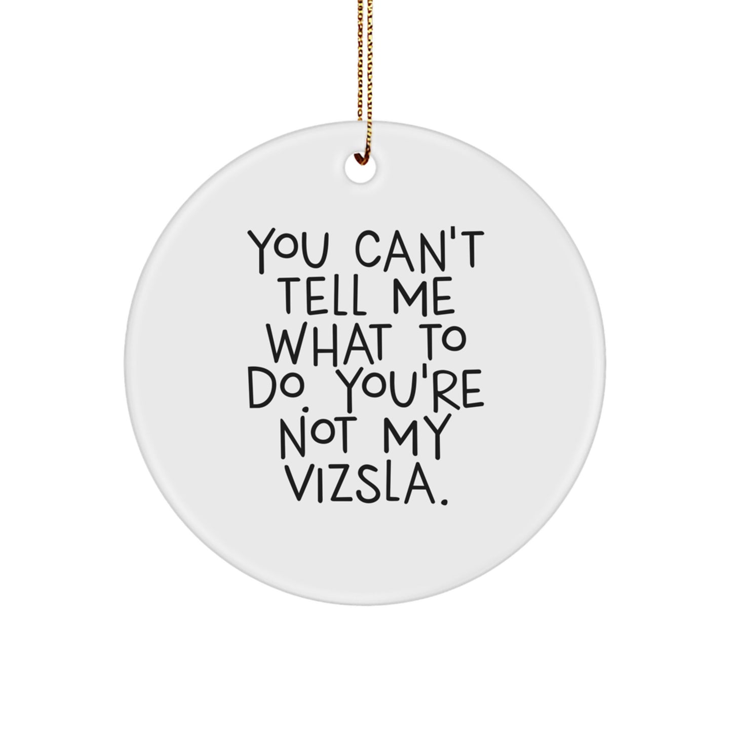 Funny Vizsla Dog Lover Gifts from Friends for Christmas Unique Circle Ornament - Image 1