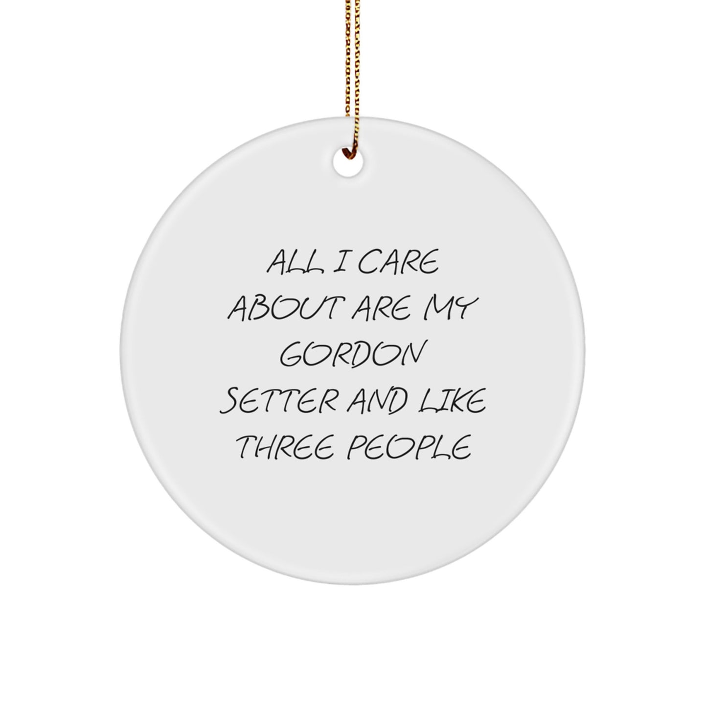 Funny Gordon Setter Dog Gifts From Friends for Gordon Setter Dog Lovers - Circle Ornament for Christmas - Image 1