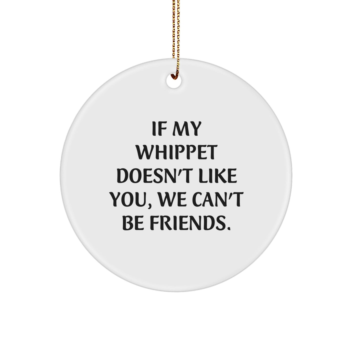 Funny Whippet Dog Christmas Unique Gifts from Men to Friends for Unique Ornament - Image 1