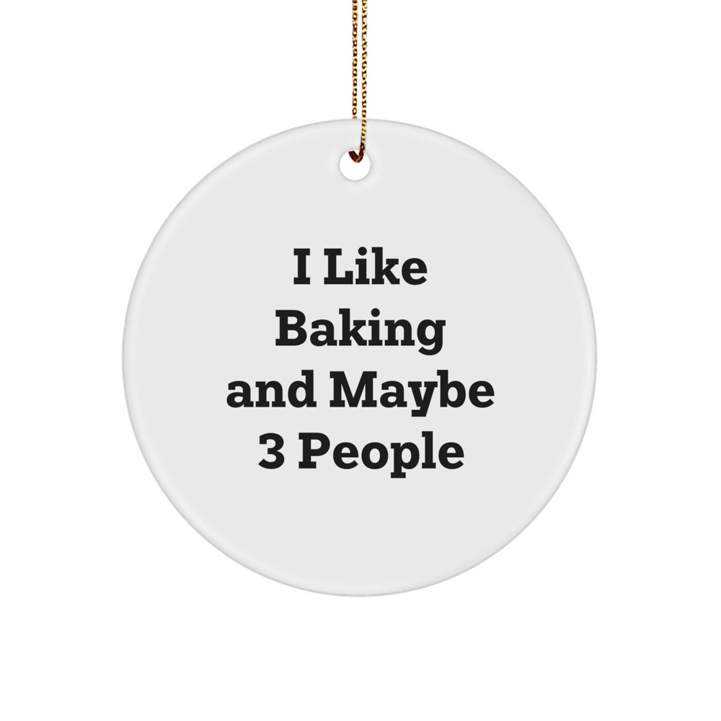 Funny Baking Gifts for Friends Christmas Circle Ornament, Circle Ornament Gifts from Men, Unique Baking Lover Gifts for Baking Enthusiasts - Image 1