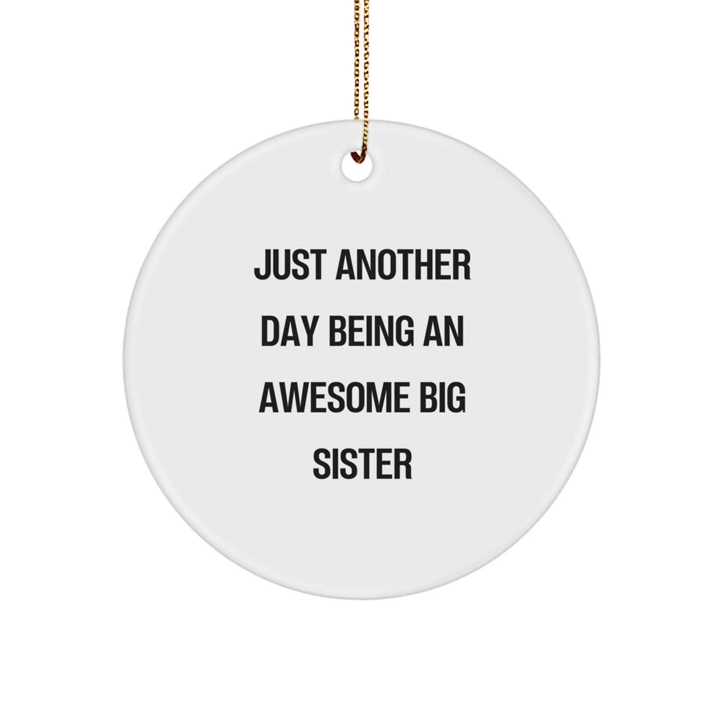Funny Big Sister Circle Ornament Gifts from Family for Christmas Unique - Image 1