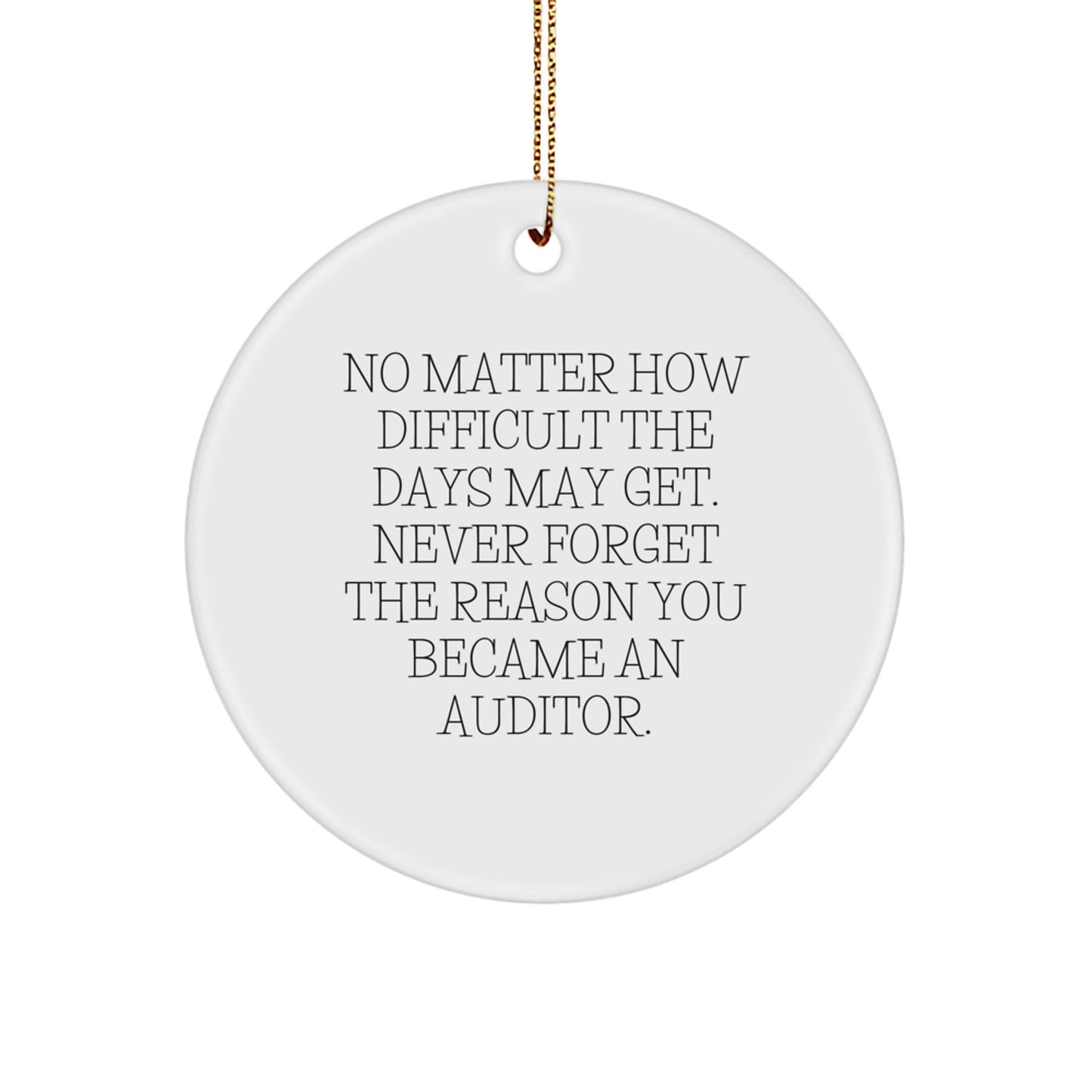 Funny Inspirational Gifts for Auditor Friends and Family - Christmas Circle Ornament - Image 1