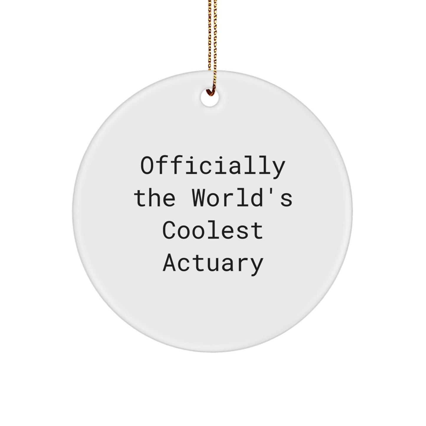 Actuary Gifts for Actuary Friends and Family Officially The World's Coolest Actuary Christmas Unique Ornaments for Actuary Office Decor - Image 1
