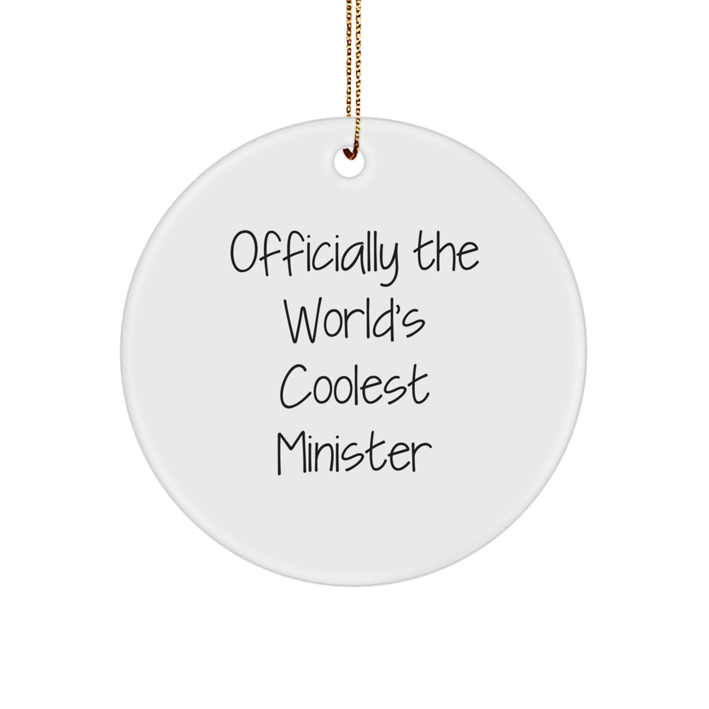 Funny Minister Gifts for Men, Officially The World's Coolest Minister Christmas Unique Gifts from Friends - Image 1