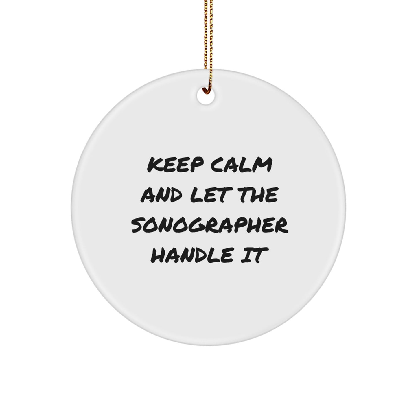 Funny Sonographer Gifts for Christmas Unique Circle Ornaments from Men to Friends - Image 1