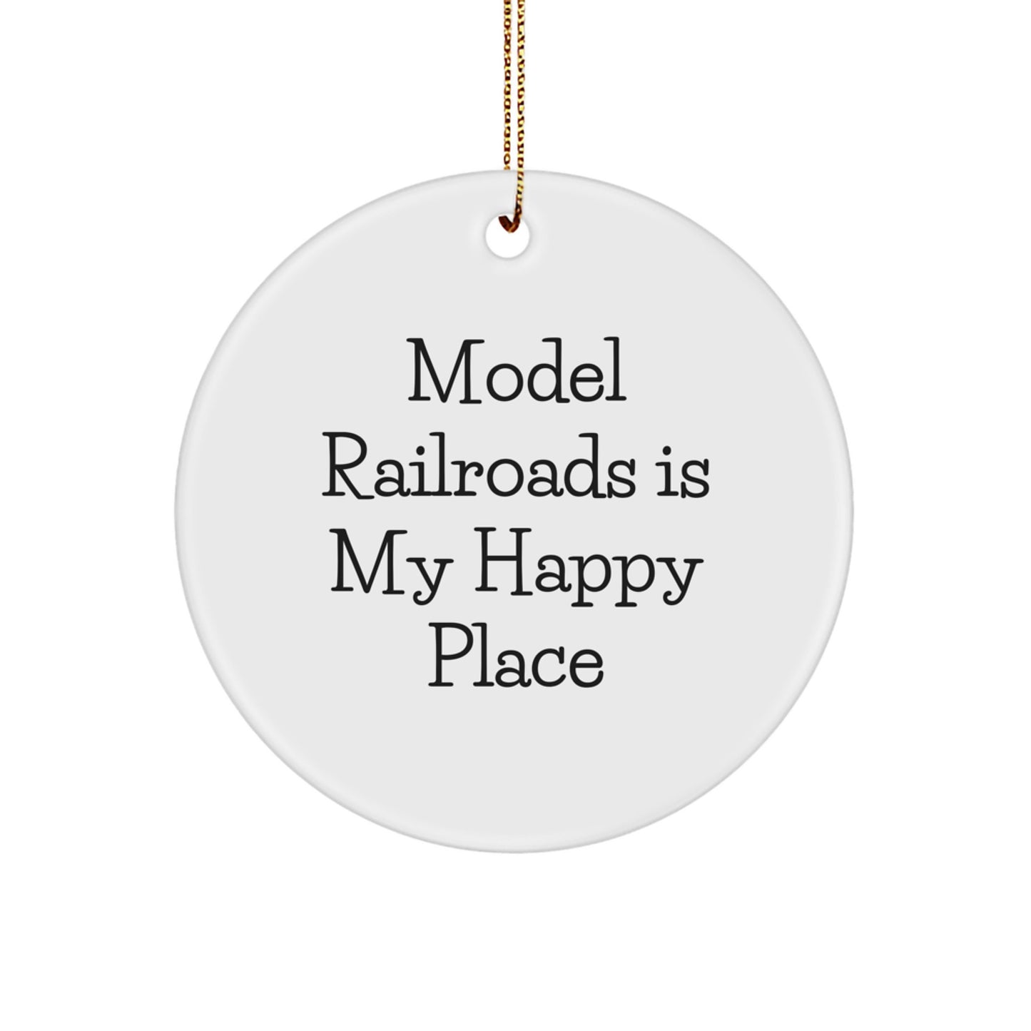 Model Railroads Circle Ornament Gifts from Friends for Family - Image 1