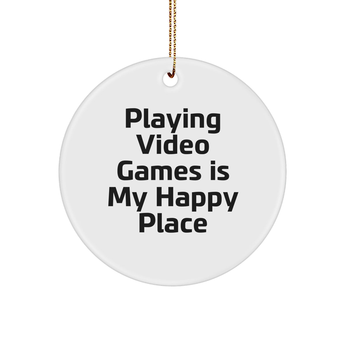 Funny Circle Ornament for Friends, Playing Video Games Gifts for Men Women Family, Christmas Unique Gifts from Men to Women for Playing Video Games Lovers - Image 1