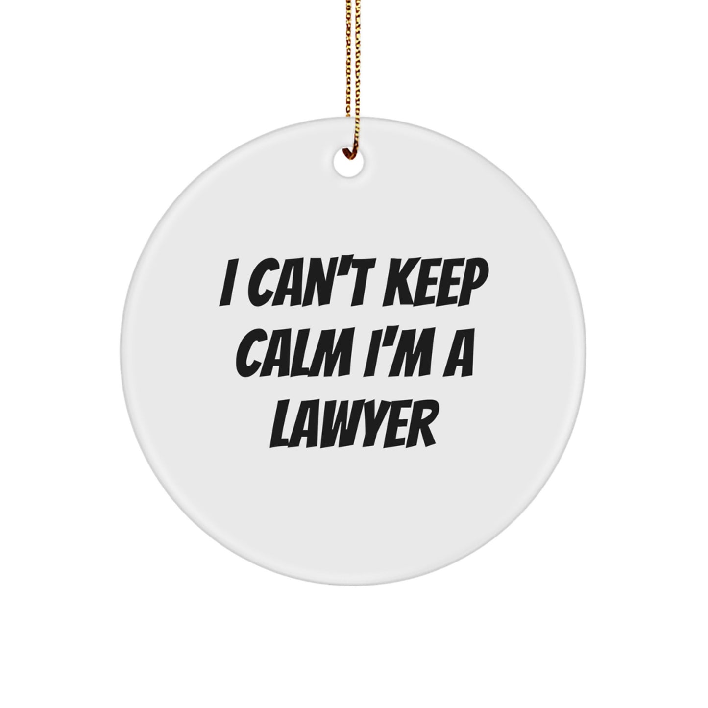 Funny Lawyer Gifts for Christmas - I'm a Lawyer Circle Ornament, Gifts from Men to Friends, Unique Lawyer Office Decor - Image 1
