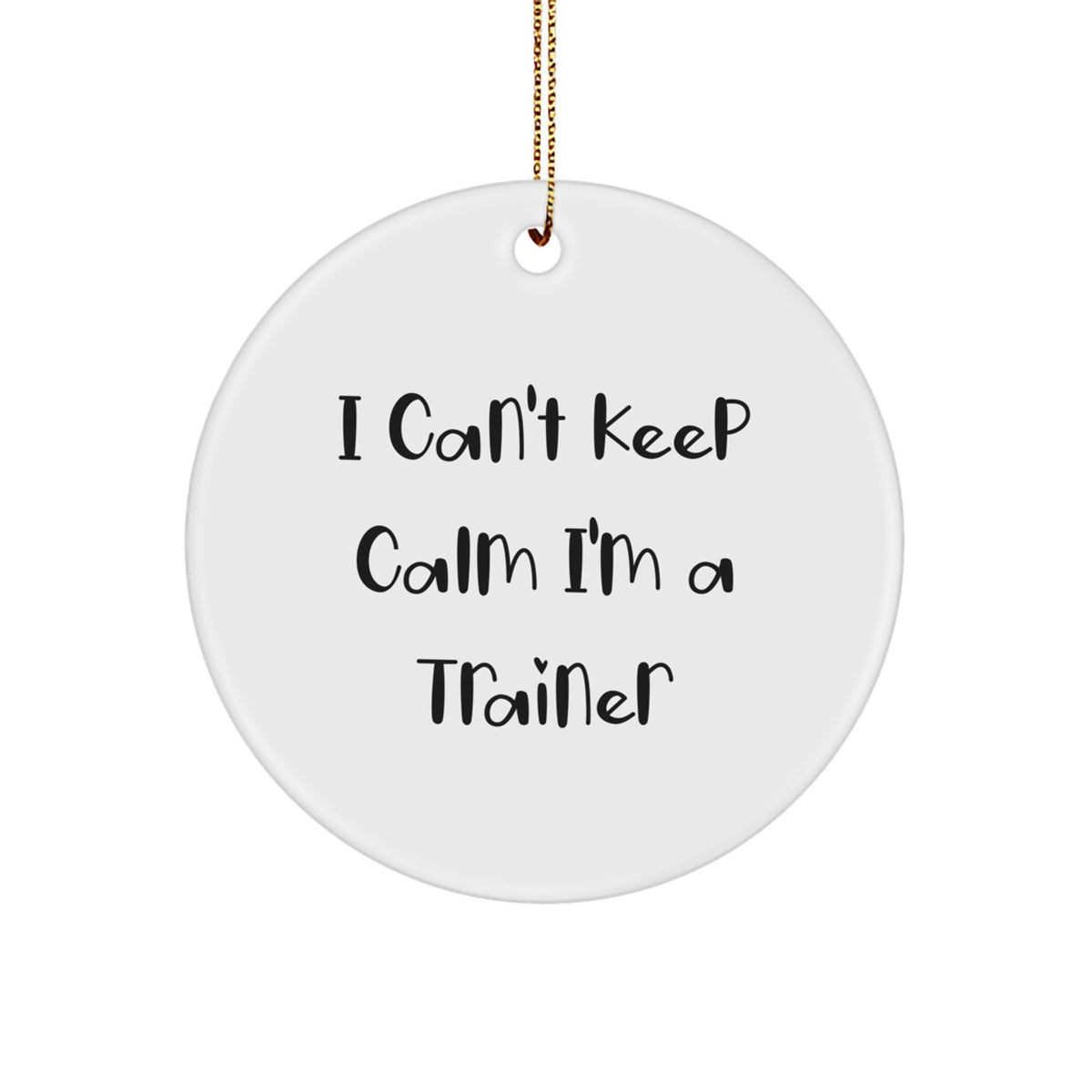 Funny Trainer Gifts from Friends, I'm a Trainer Circle Ornament for Christmas Unique Gifts - Image 1