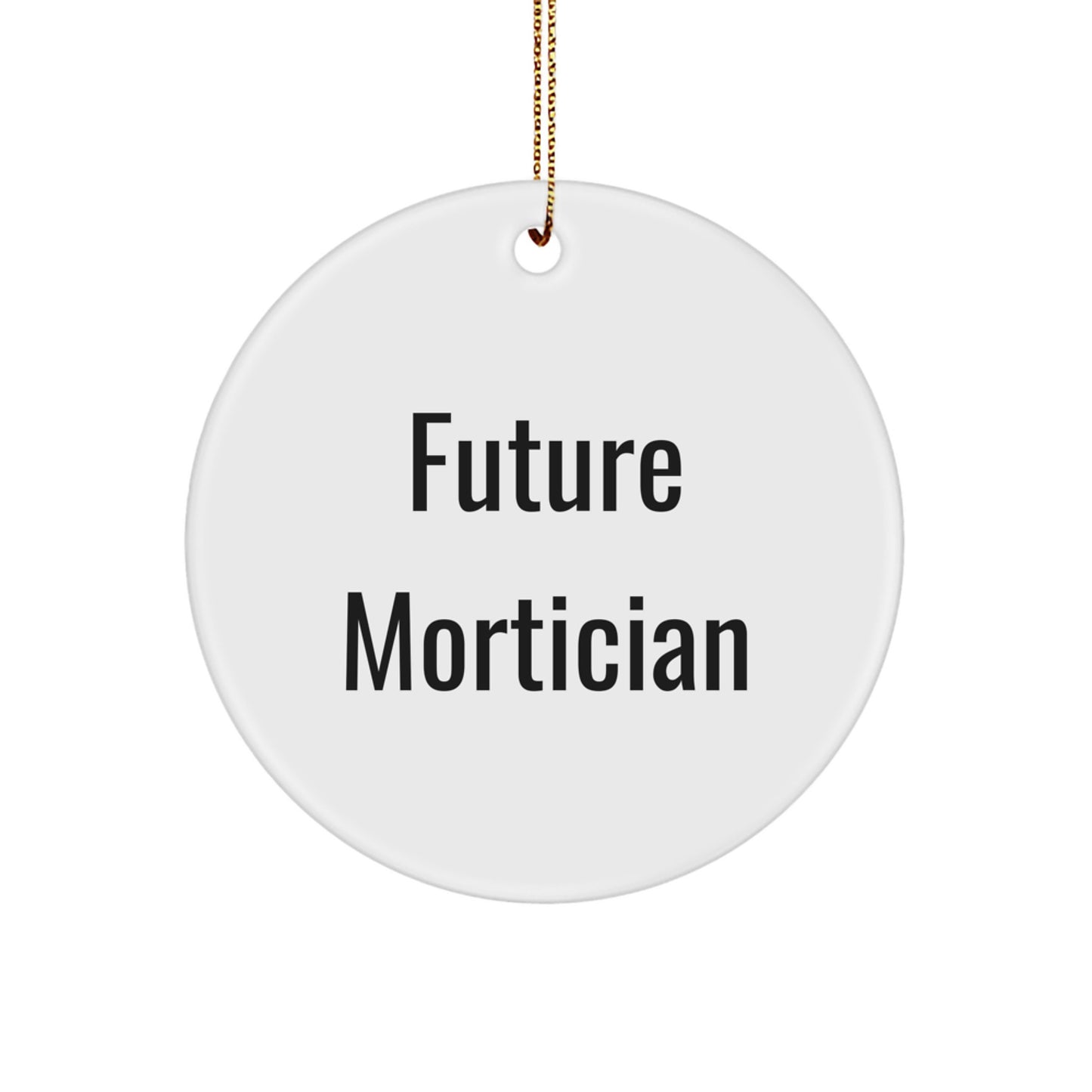 Funny Mortician Circle Ornament Gifts from Friends for Mortician - A Future Mortician Quote Christmas Unique Gifts - Image 1