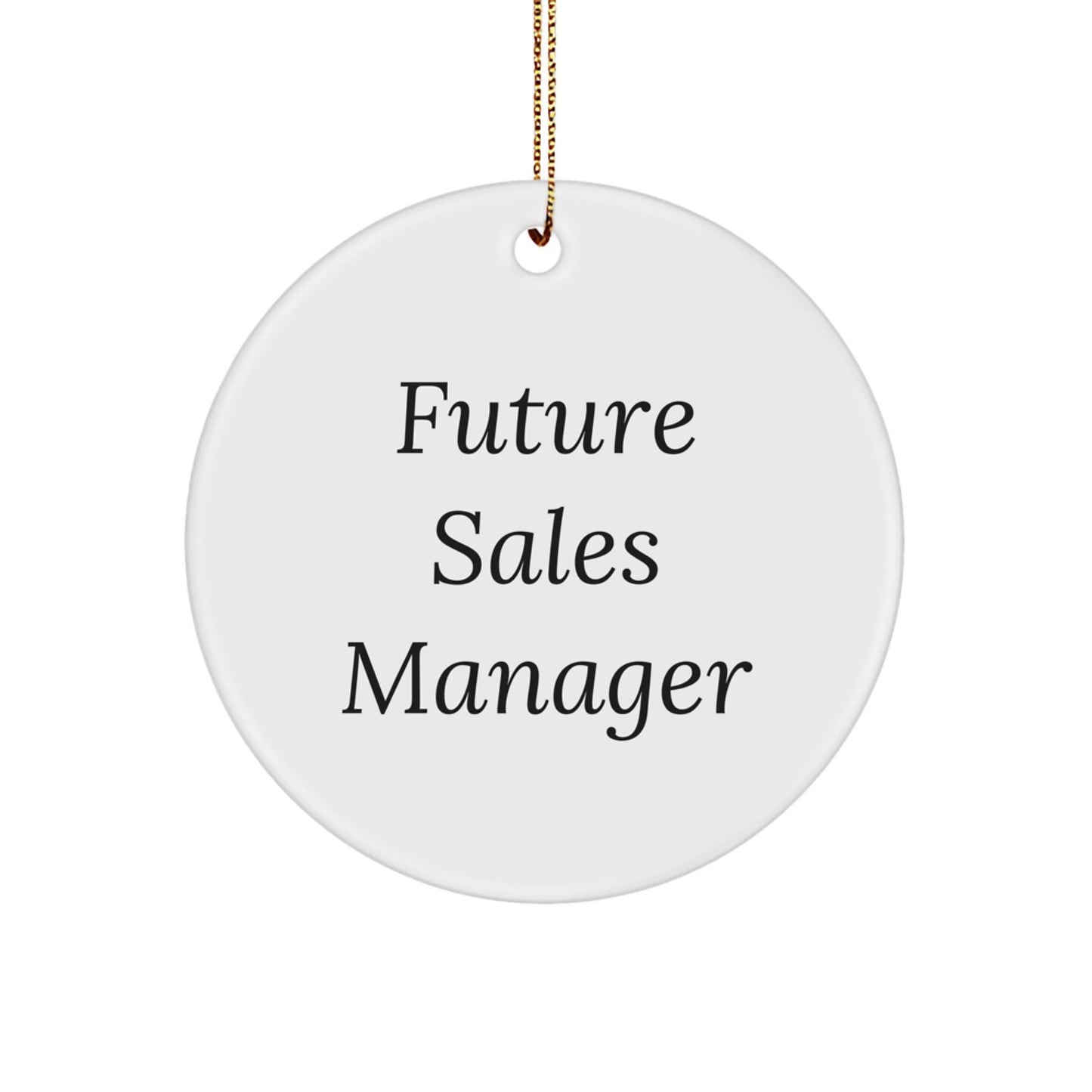 Inspirational Future Sales Manager Gifts for Christmas - 'Believe You Can and You're Halfway There' Circle Ornament from Friends and Family - Image 1