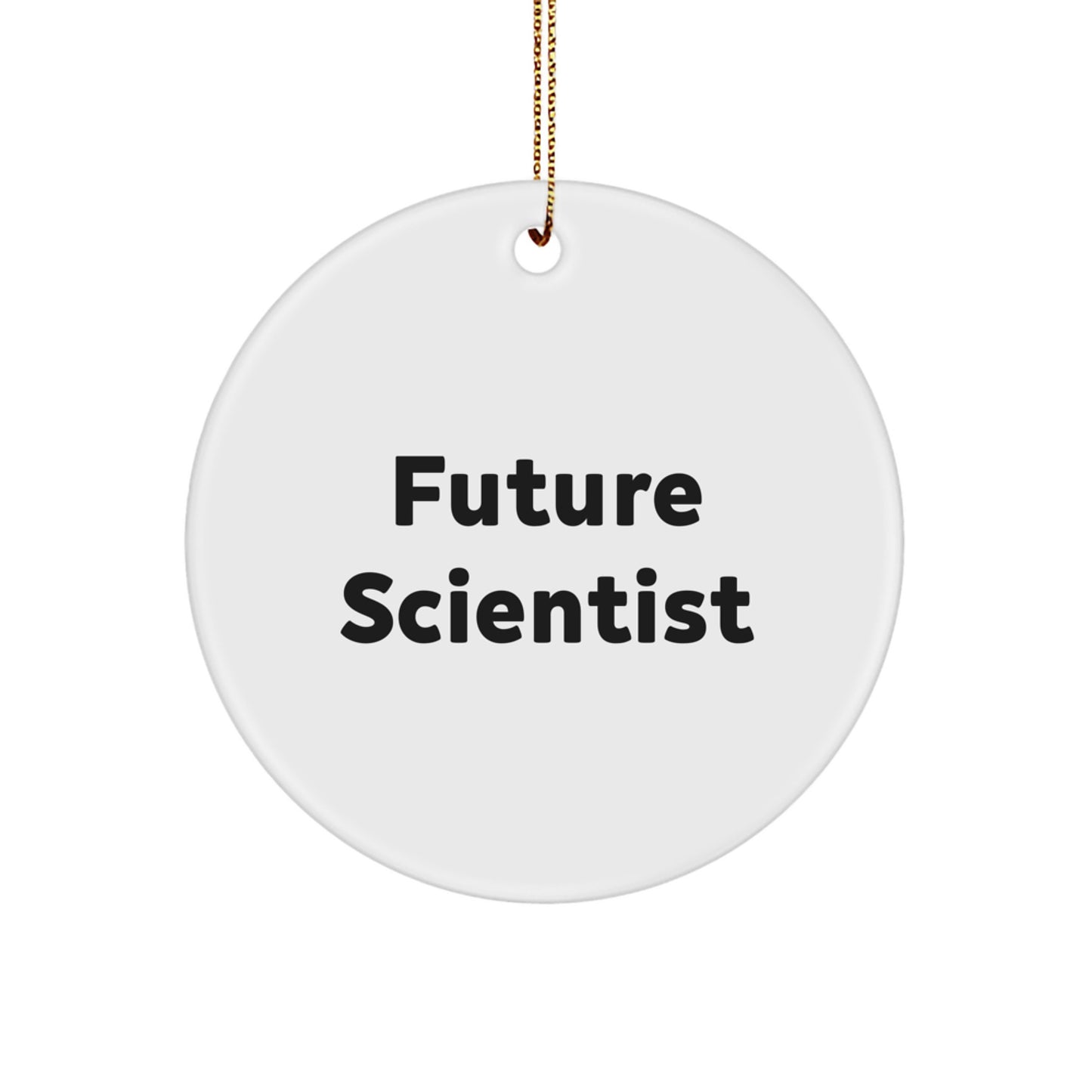 Funny Scientist Quote Circle Ornament Gifts for Future Scientists from Friends and Family, Christmas Unique Scientist Gifts - Image 1