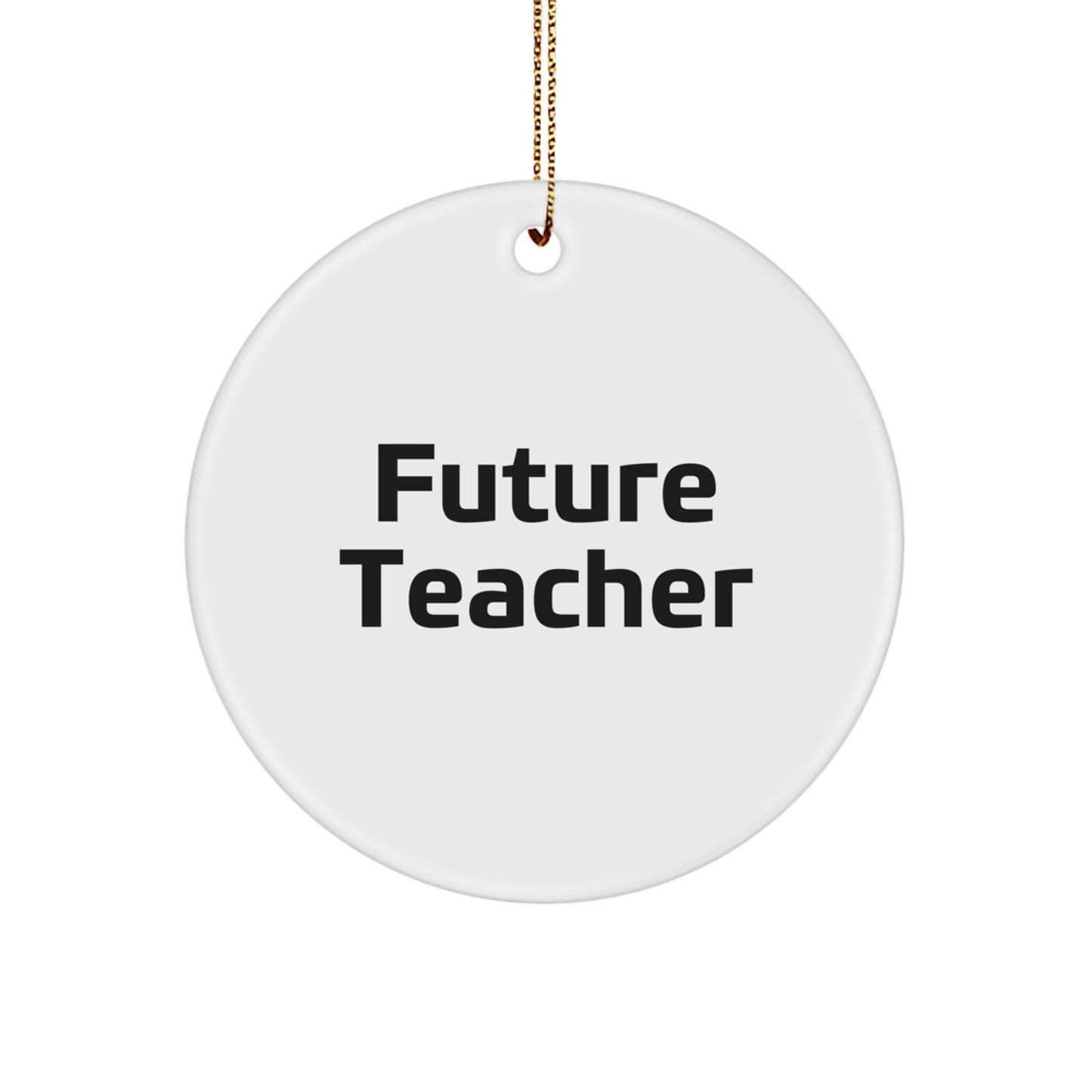 Gifts from Family to Future Teacher - Inspirational Christmas Teacher Circle Ornament, Funny Quote, Teacher Gifts, Circle Ornament, Gifts for Teacher, Teacher Appreciation - Image 1