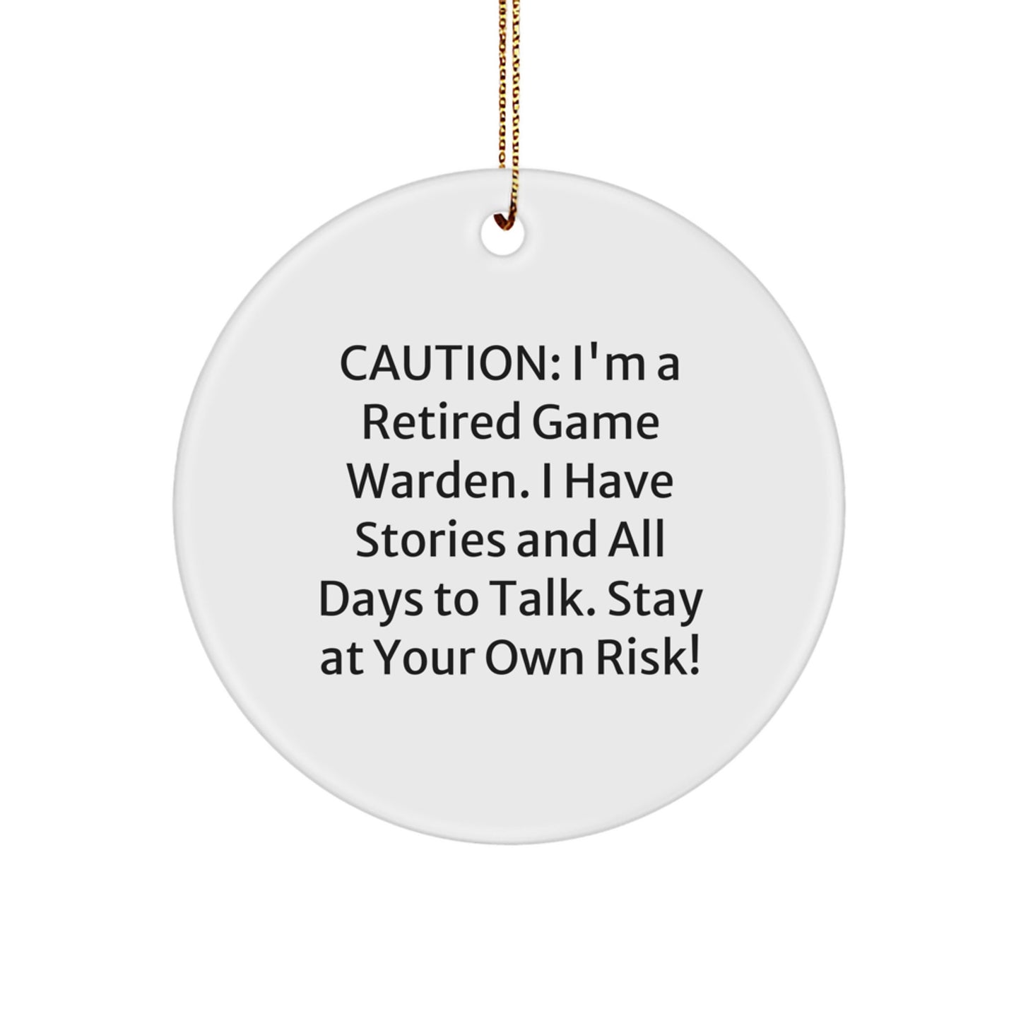 Funny Game Warden Circle Ornament Gifts from Friends and Family for Christmas Unique - Image 1