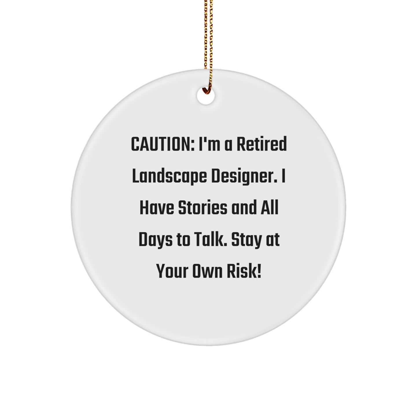 Funny Gifts for Landscape Designers from Friends and Family - Christmas Unique Circle Ornaments - Image 1