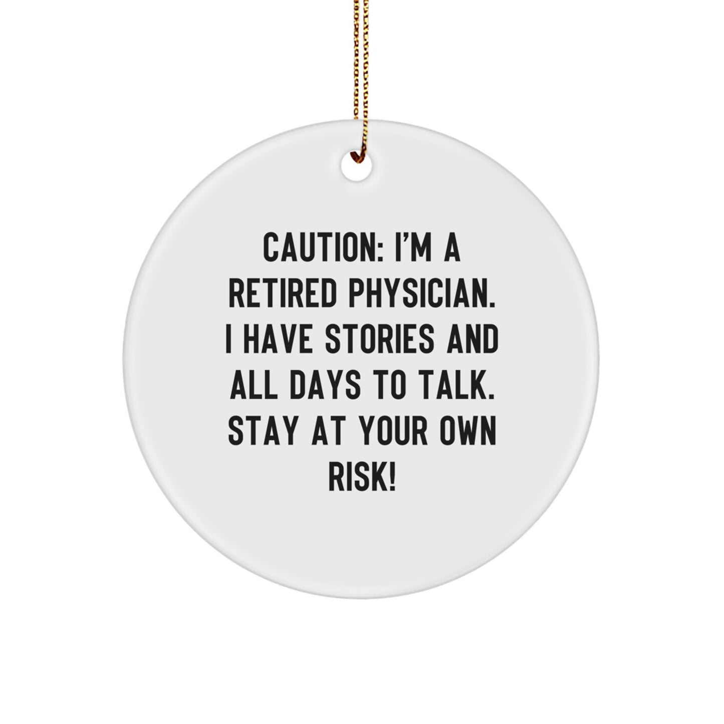 Funny Physician Christmas Circle Ornament Gifts from Family Friends for Him Her - Image 1