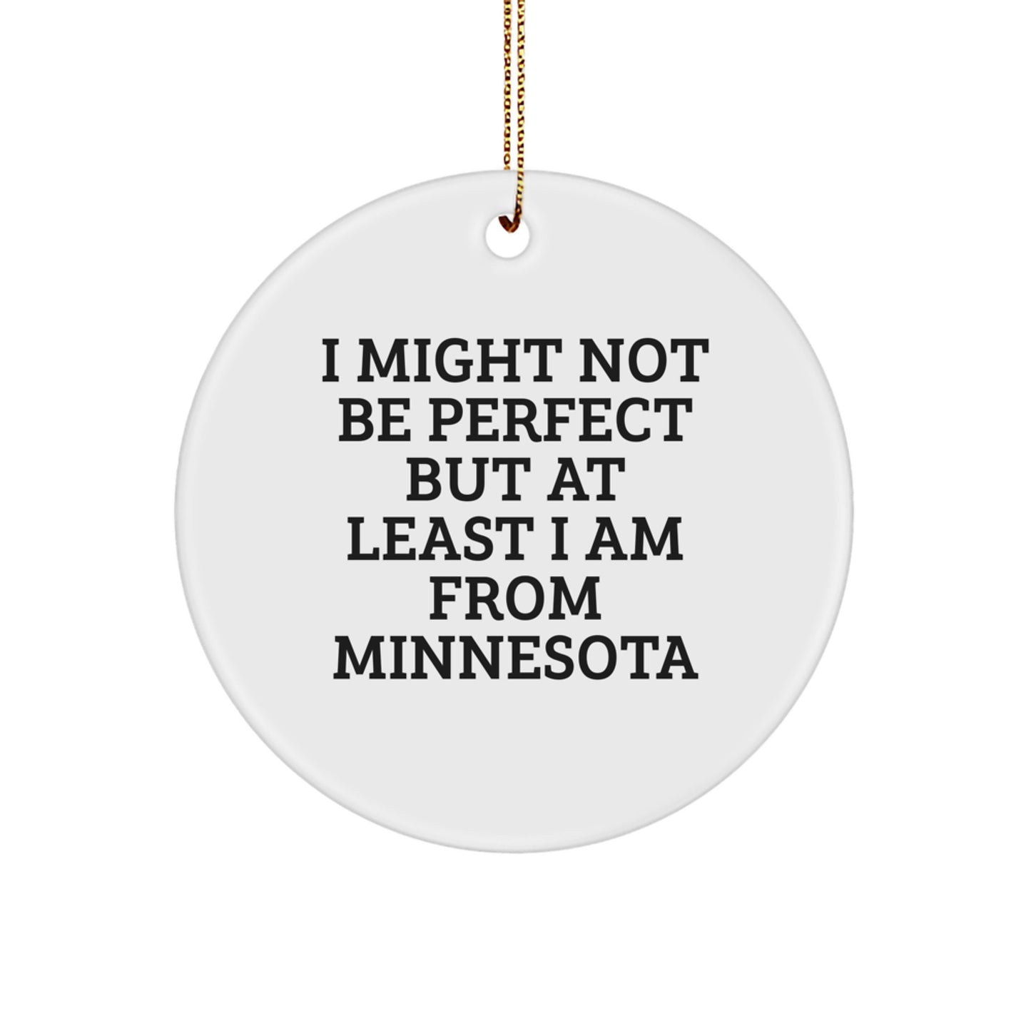 Funny Minnesota Circle Ornament Gifts from Friends, Unique Christmas Unique Gifts for Minnesota Lovers - Image 1