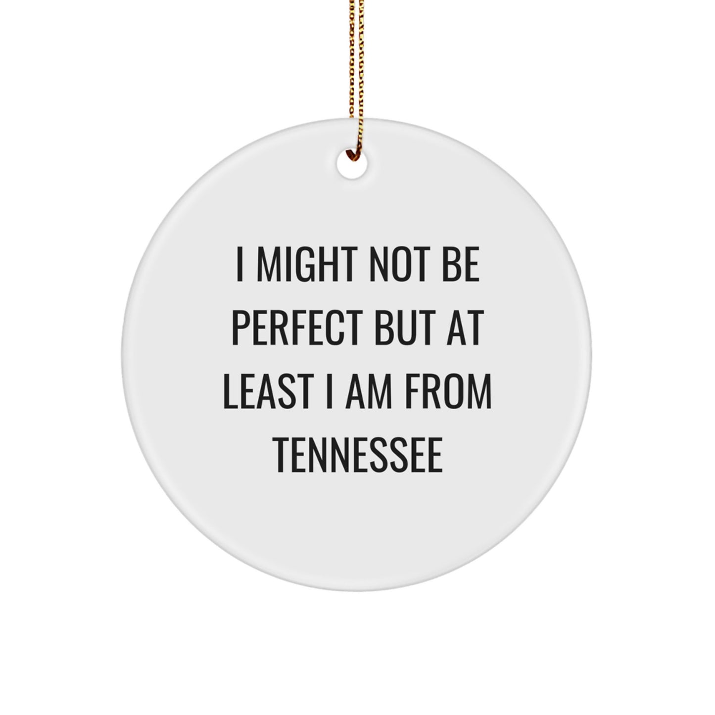 Tennessee Christmas Circle Ornaments Gifts from Friends and Family - Image 1