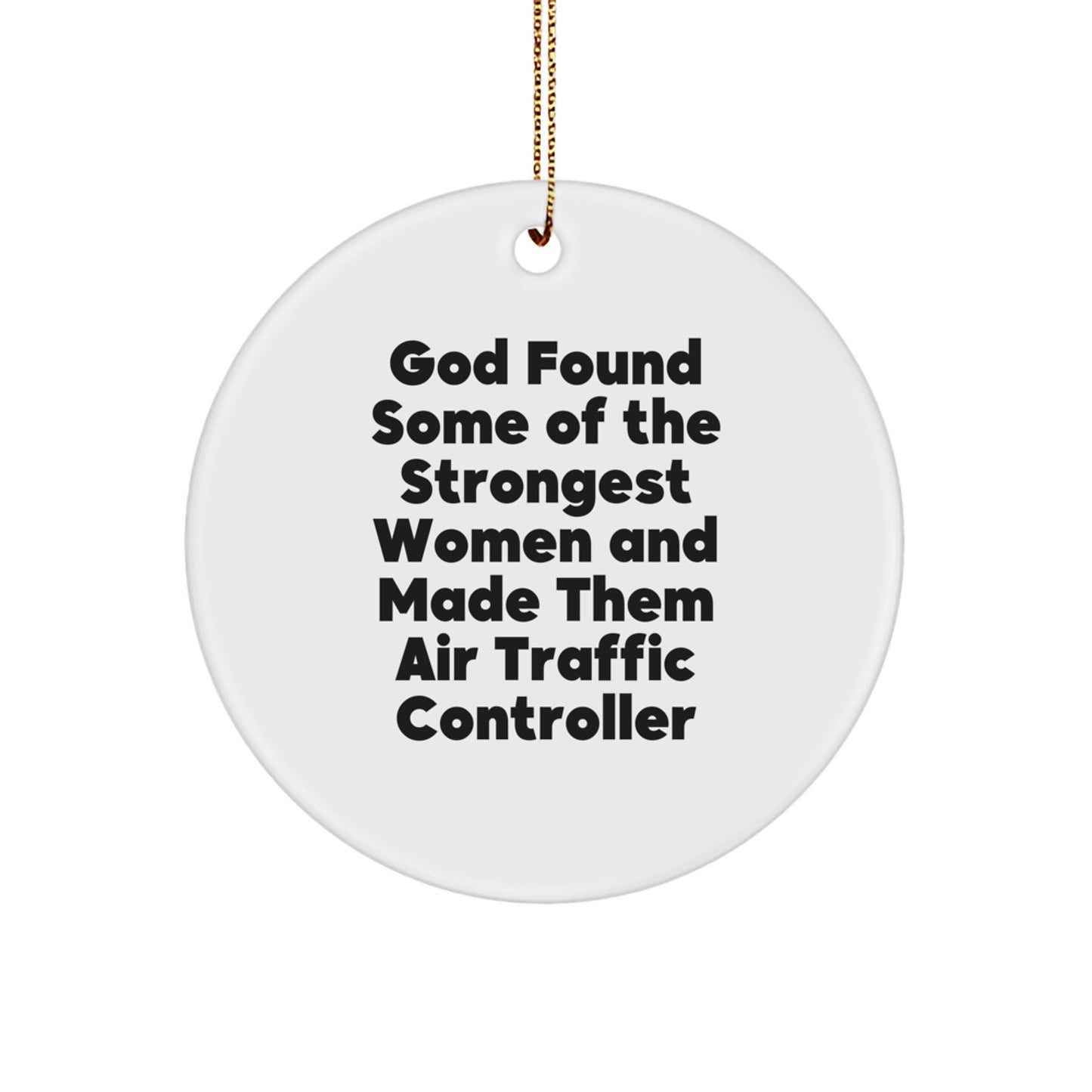 Funny Air Traffic Controller Gifts from Men to Women - Circle Ornament for Christmas Unique Air Traffic Controller - Image 1