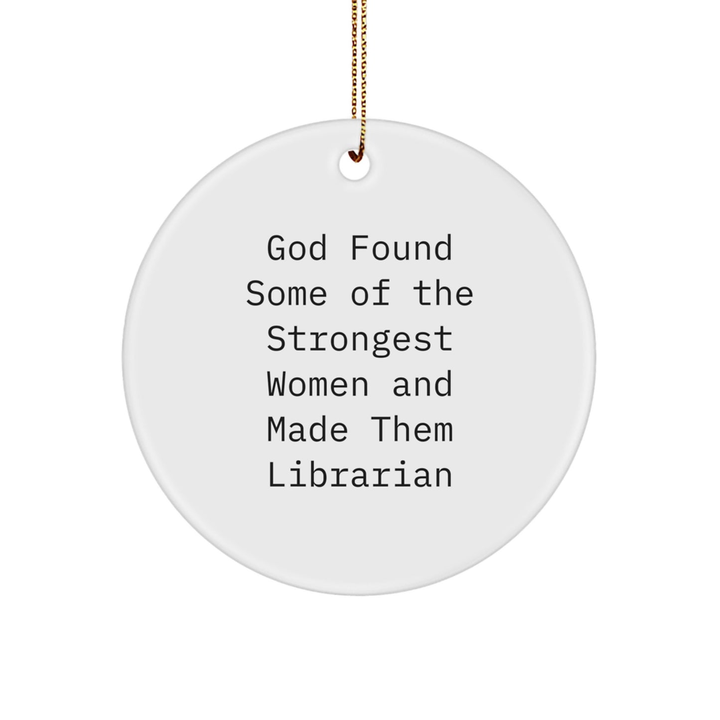 Fun Inspirational Librarian Gifts from Friends for Women Christmas Unique Circle Ornaments - Image 1