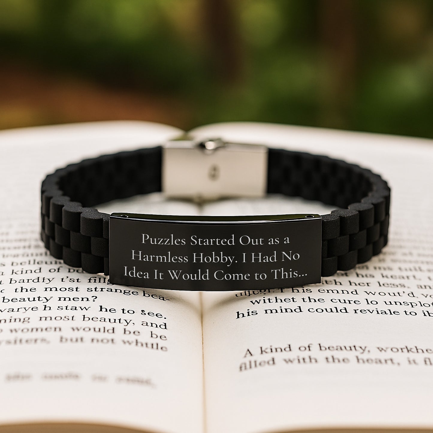 Funny Puzzles Gifts for Puzzle Lovers Women Friends Glide lock Clasp Bracelet - Image 2