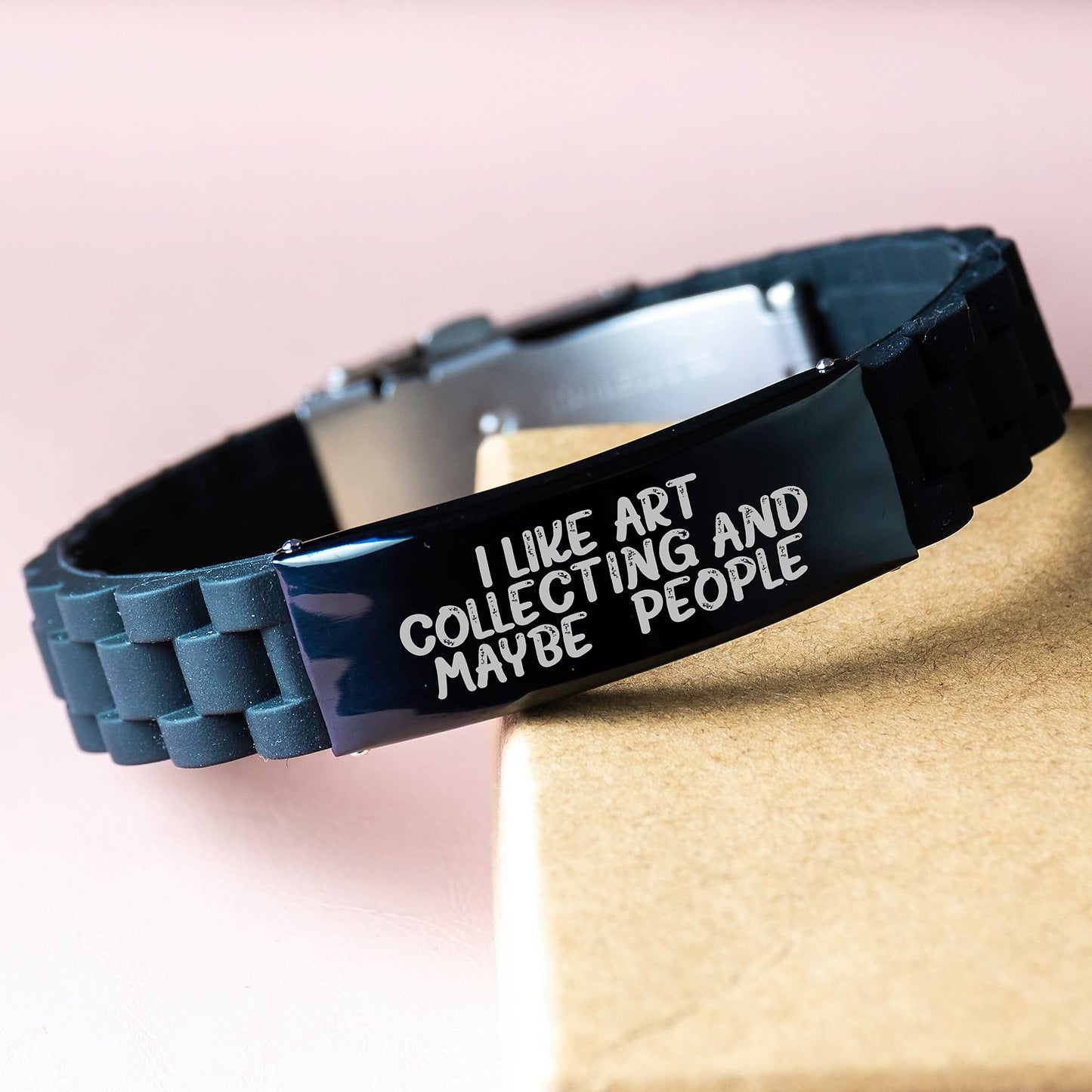 Art Collecting Graduation Unique Gifts for the Art Lover in Your Life - Funny Quote Glide lock Clasp Bracelet for Men Women Friends Family - Image 3