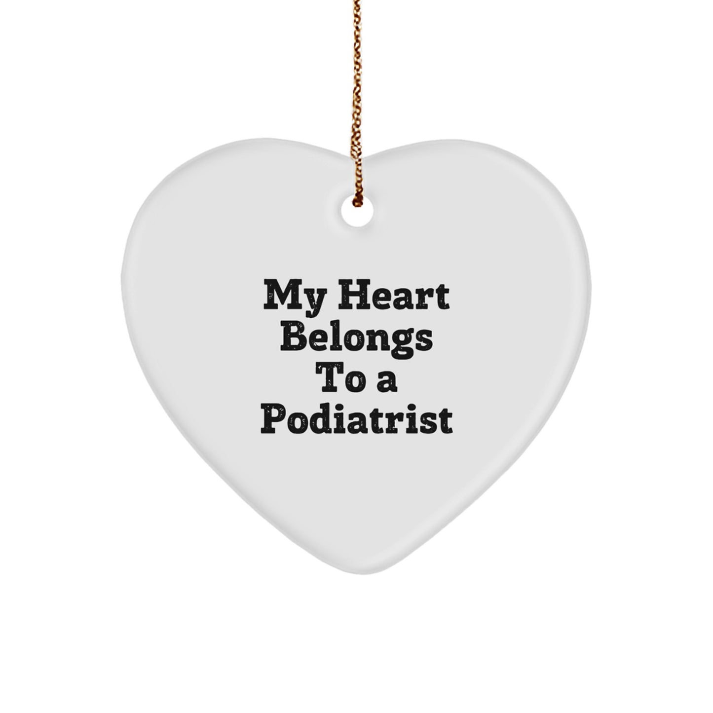 Funny Heart Ornaments for Podiatrist, Gifts from Family, Friends, or Coworkers for Christmas Unique Podiatrist Gifts - Image 1
