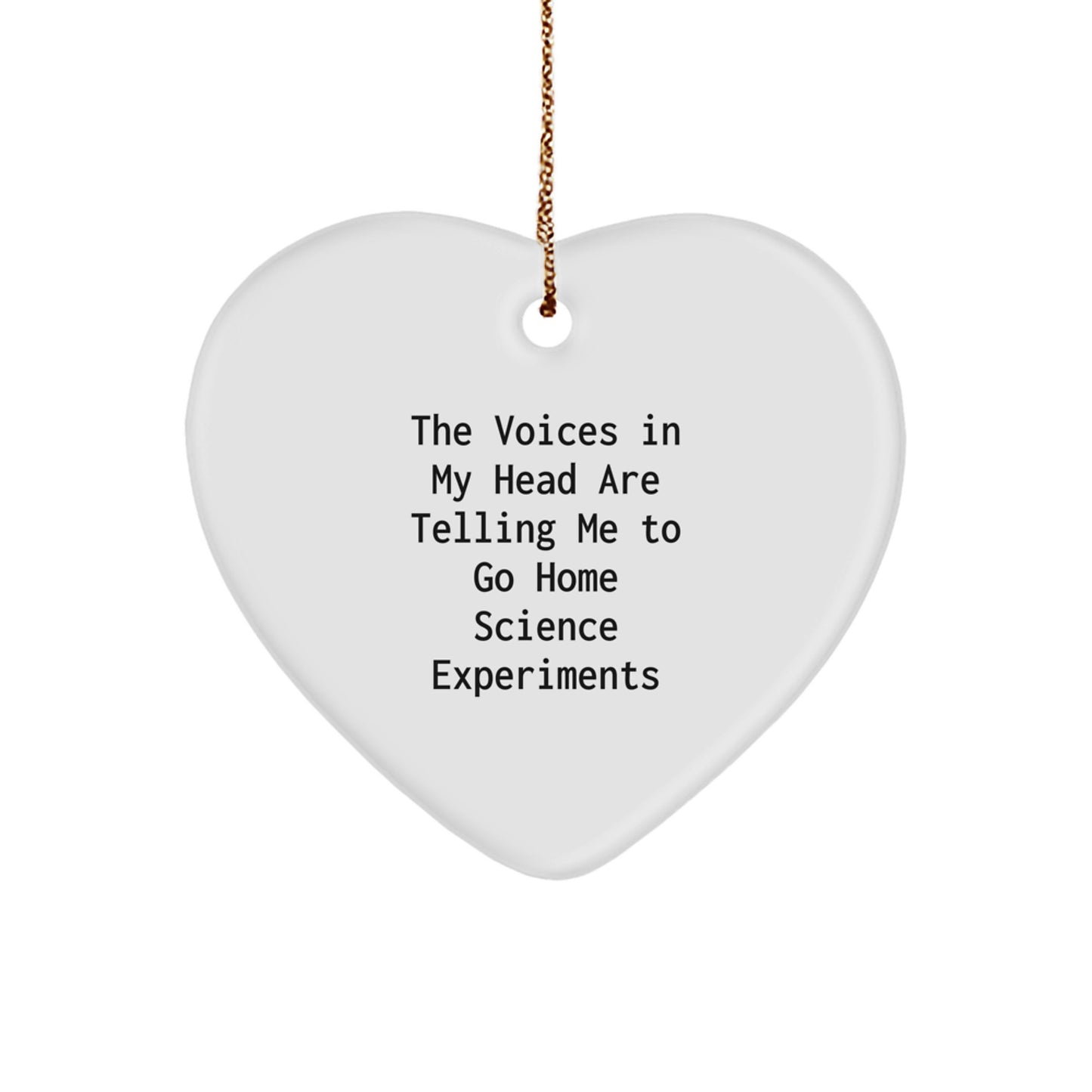 Funny Home Science Experiments Gifts from Men to Women, Heart Ornament for Christmas Unique Gifts for Home Science Enthusiasts - Image 1