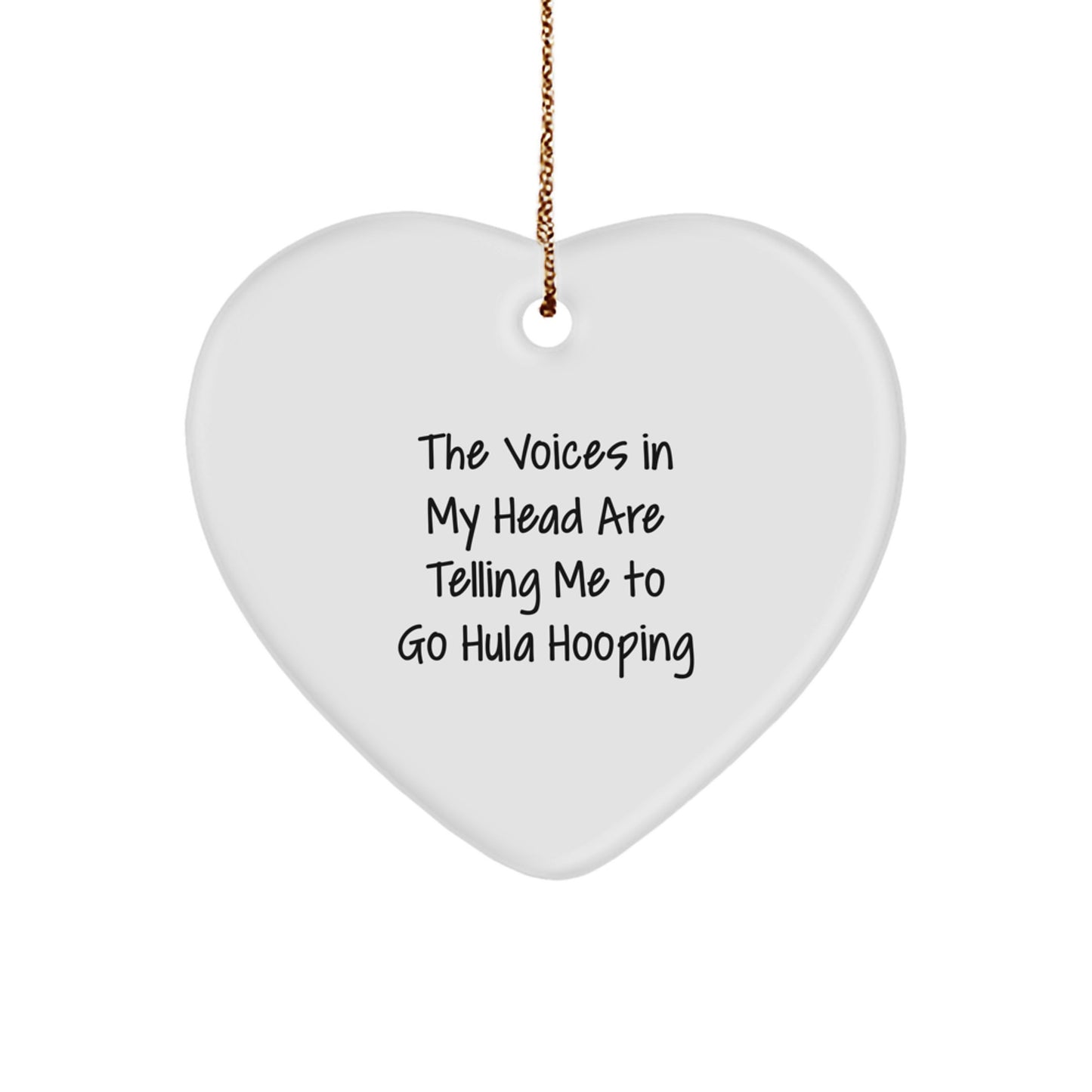Funny Hula Hooping Heart Ornament Gifts from Friends or Family for Christmas Unique Presents - Image 1