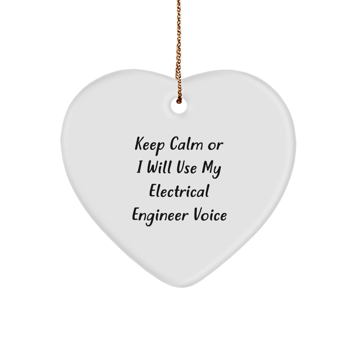 Funny Electrical Engineer Heart Ornament Gifts from Friends to Electrical Engineer Men Unique Christmas Decorations - Image 1